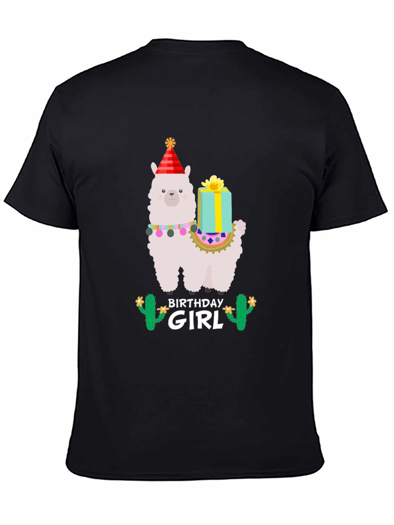 Birthday Girl Llama T-Shirt - Festive Celebration