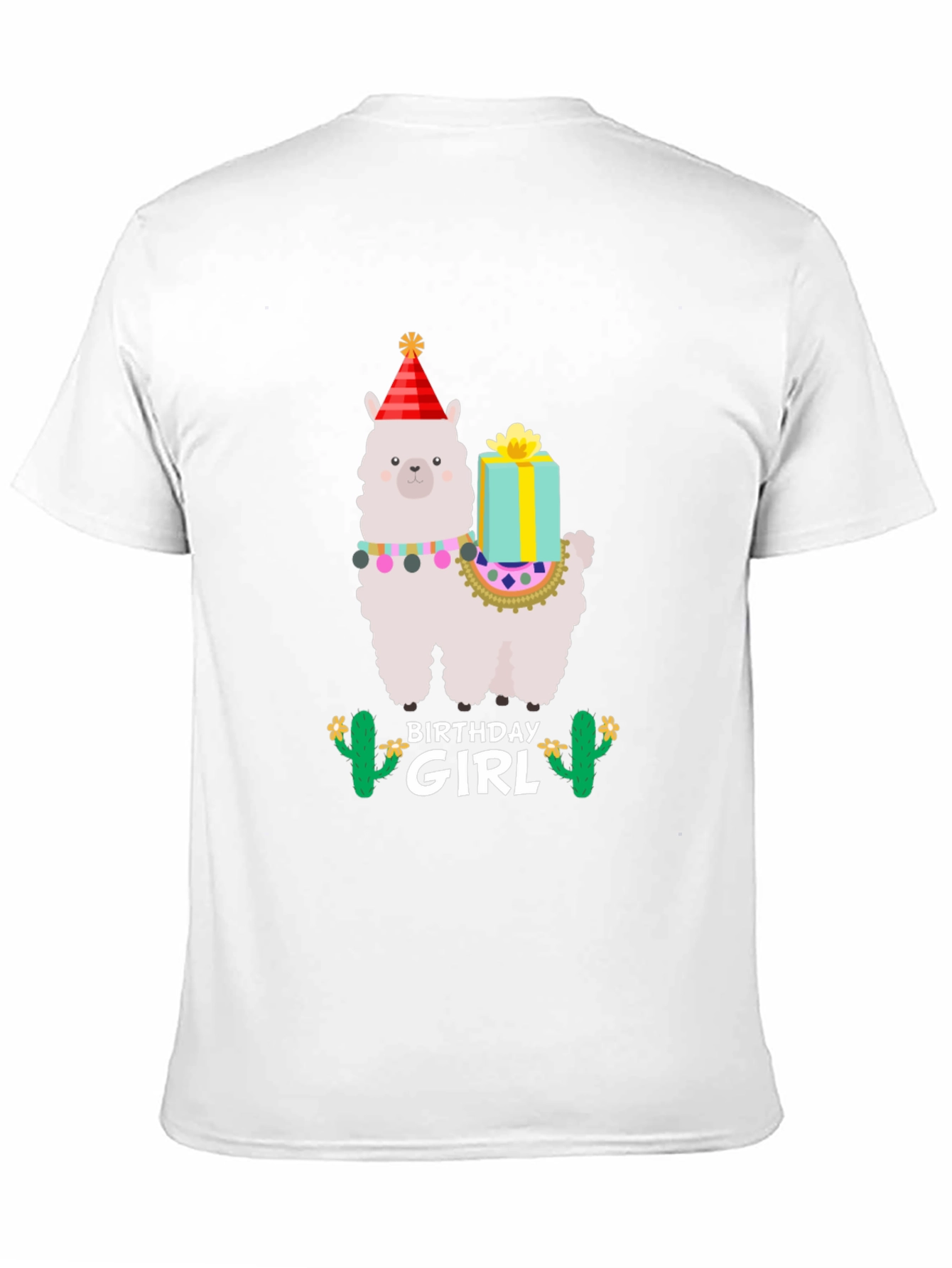 Birthday Girl Llama T-Shirt - Festive Celebration