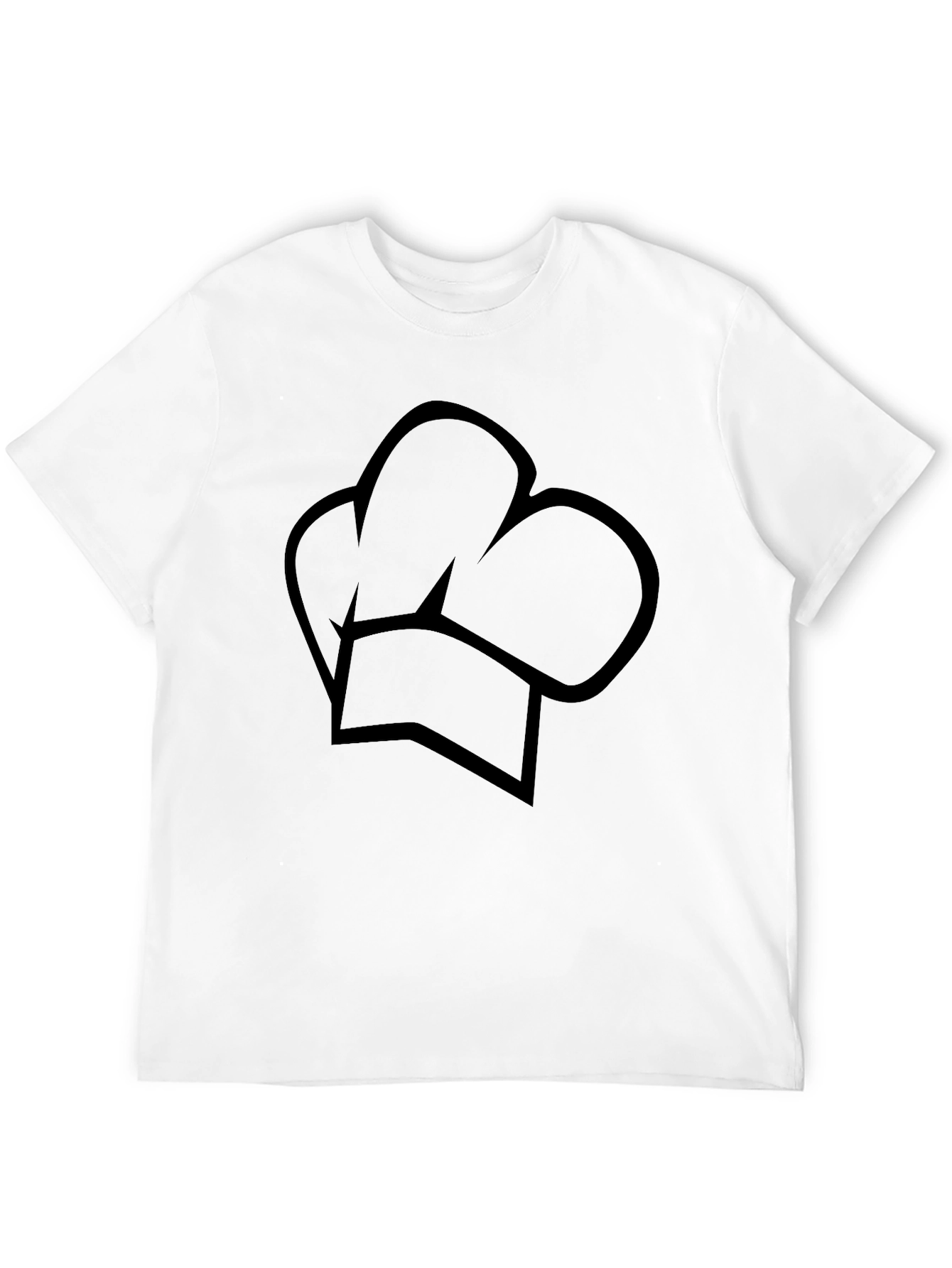Chef Hat Graphic T-Shirt - Stylish Black Tee