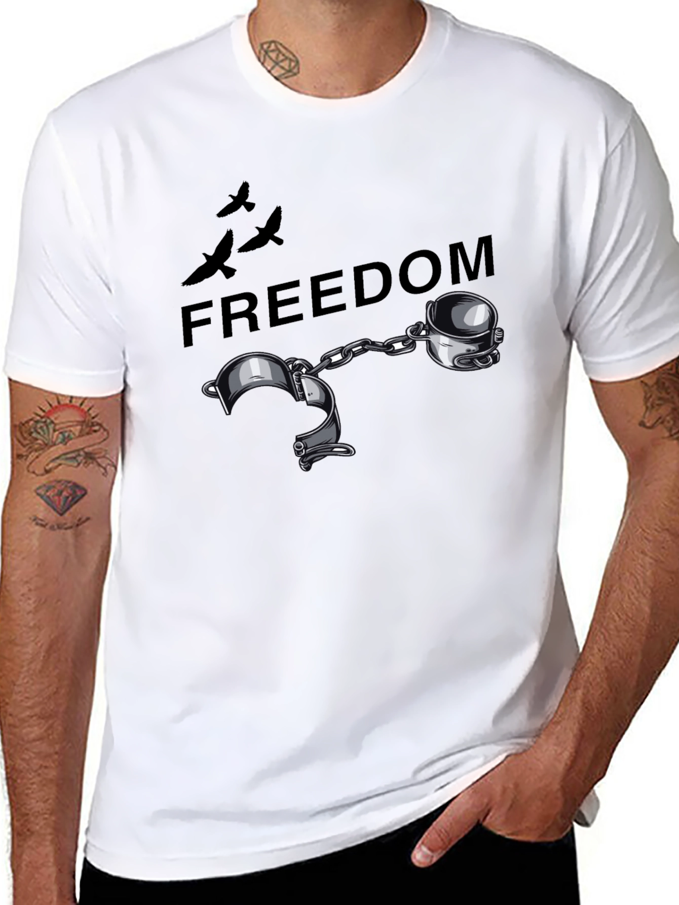 Freedom Handcuffs Graphic T-Shirt