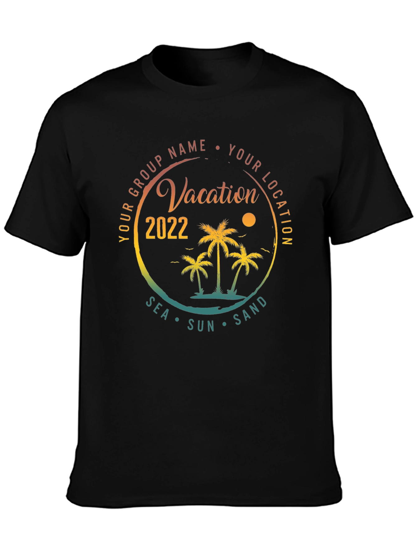 Vacation 2022 Black T-Shirt