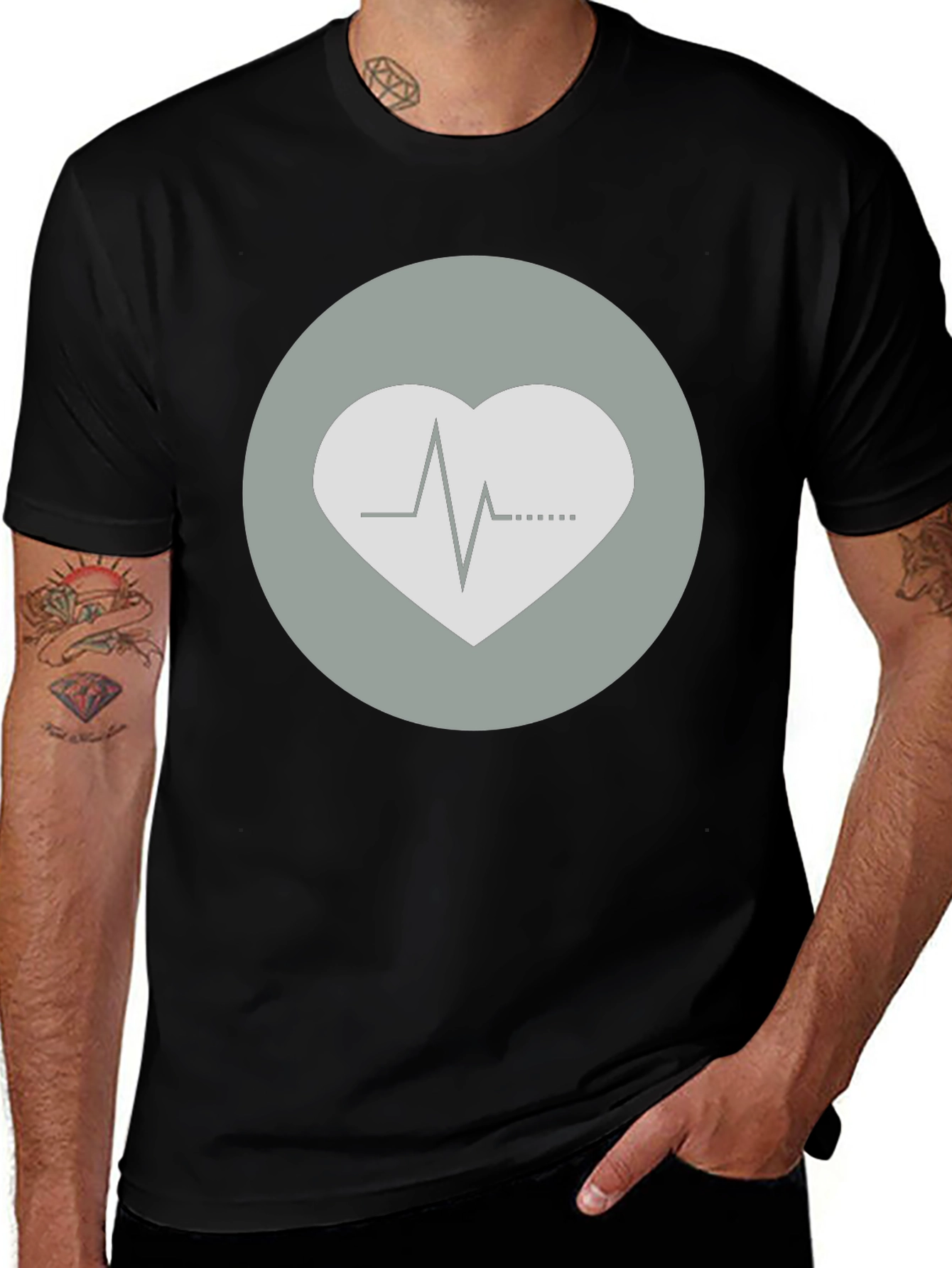 Heartbeat Graphic T-Shirt - Stylish Medical Tee