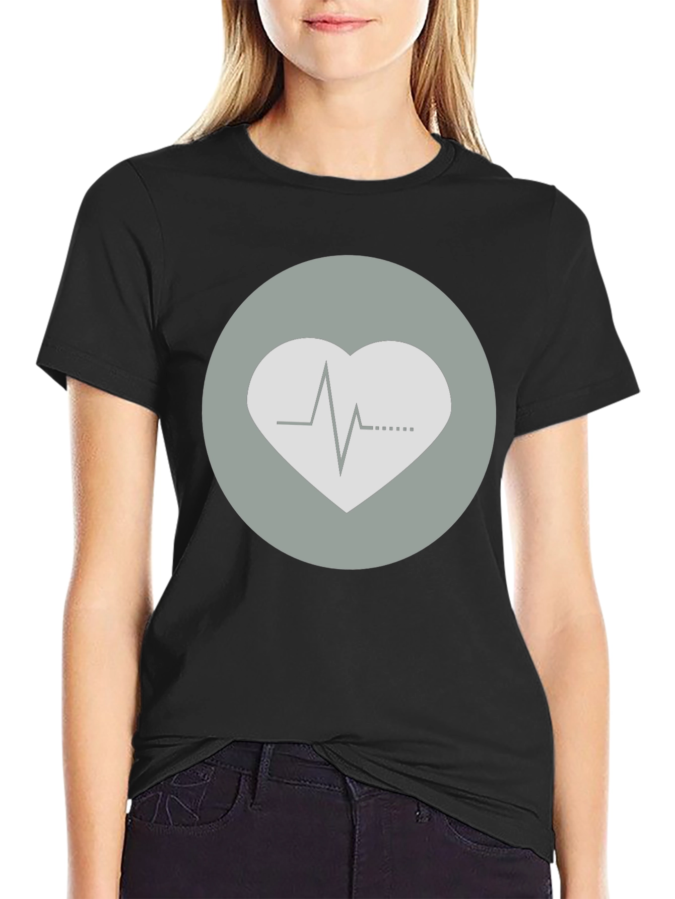 Heartbeat Graphic T-Shirt - Stylish Medical Tee