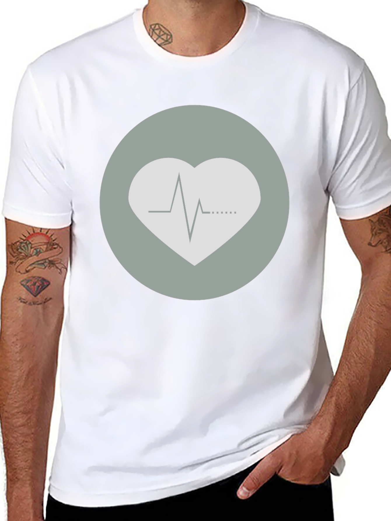 Heartbeat Graphic T-Shirt - Stylish Medical Tee