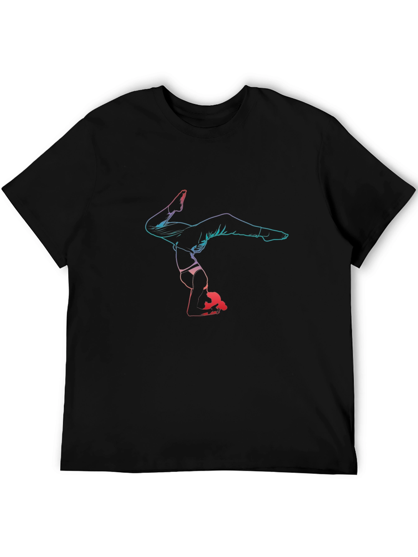 Gymnast Graphic Tee - Black Cotton Blend