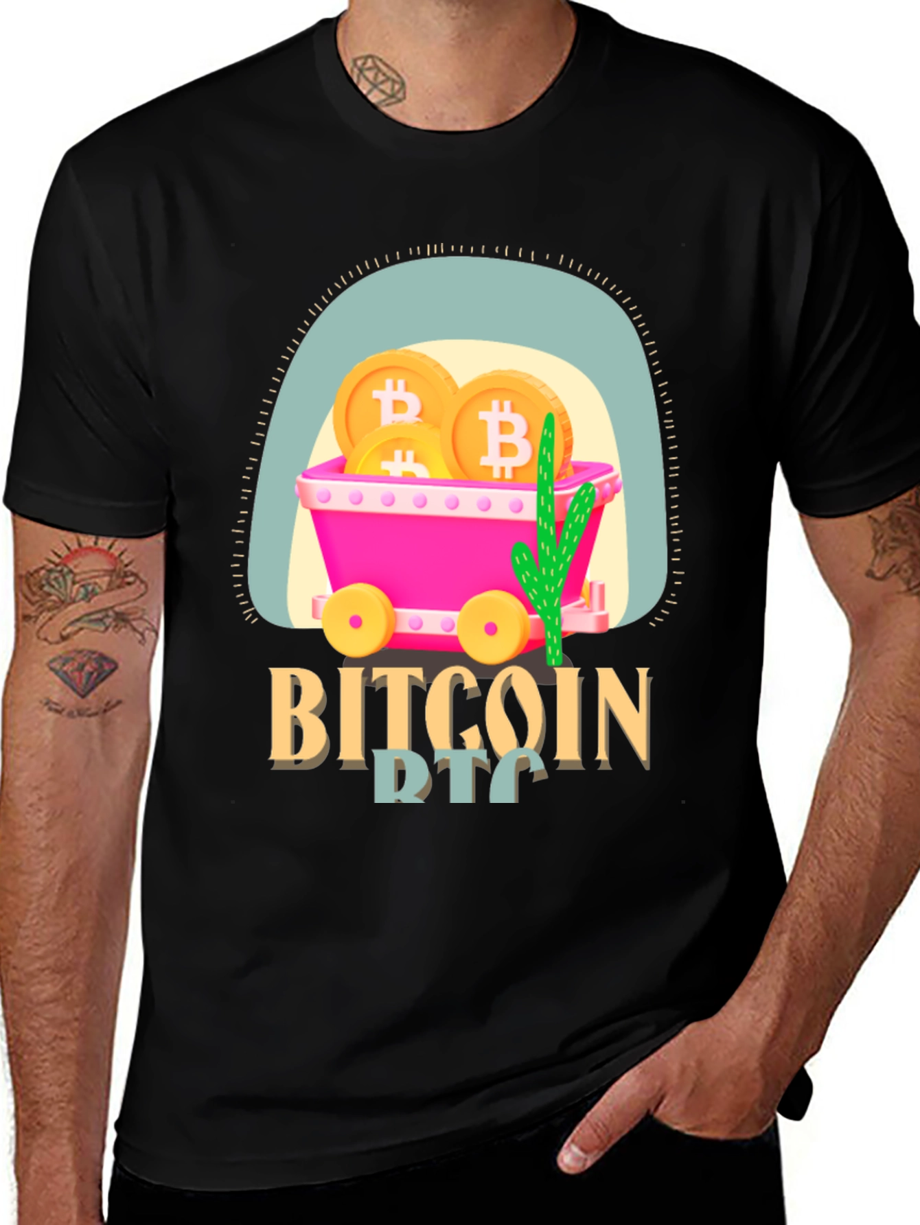 Bitcoin Mining Cart T-Shirt - Crypto Tee