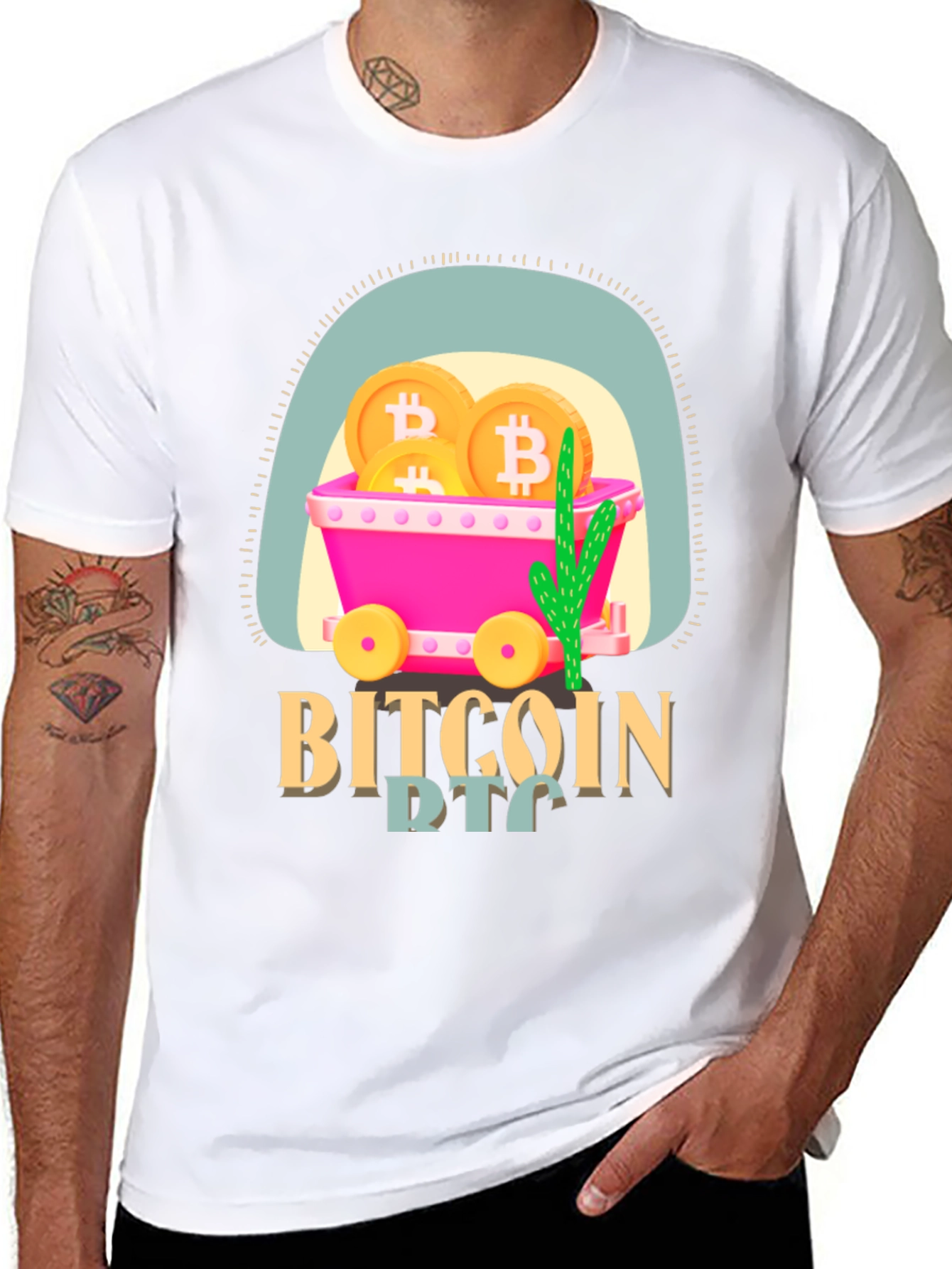 Bitcoin Mining Cart T-Shirt - Crypto Tee