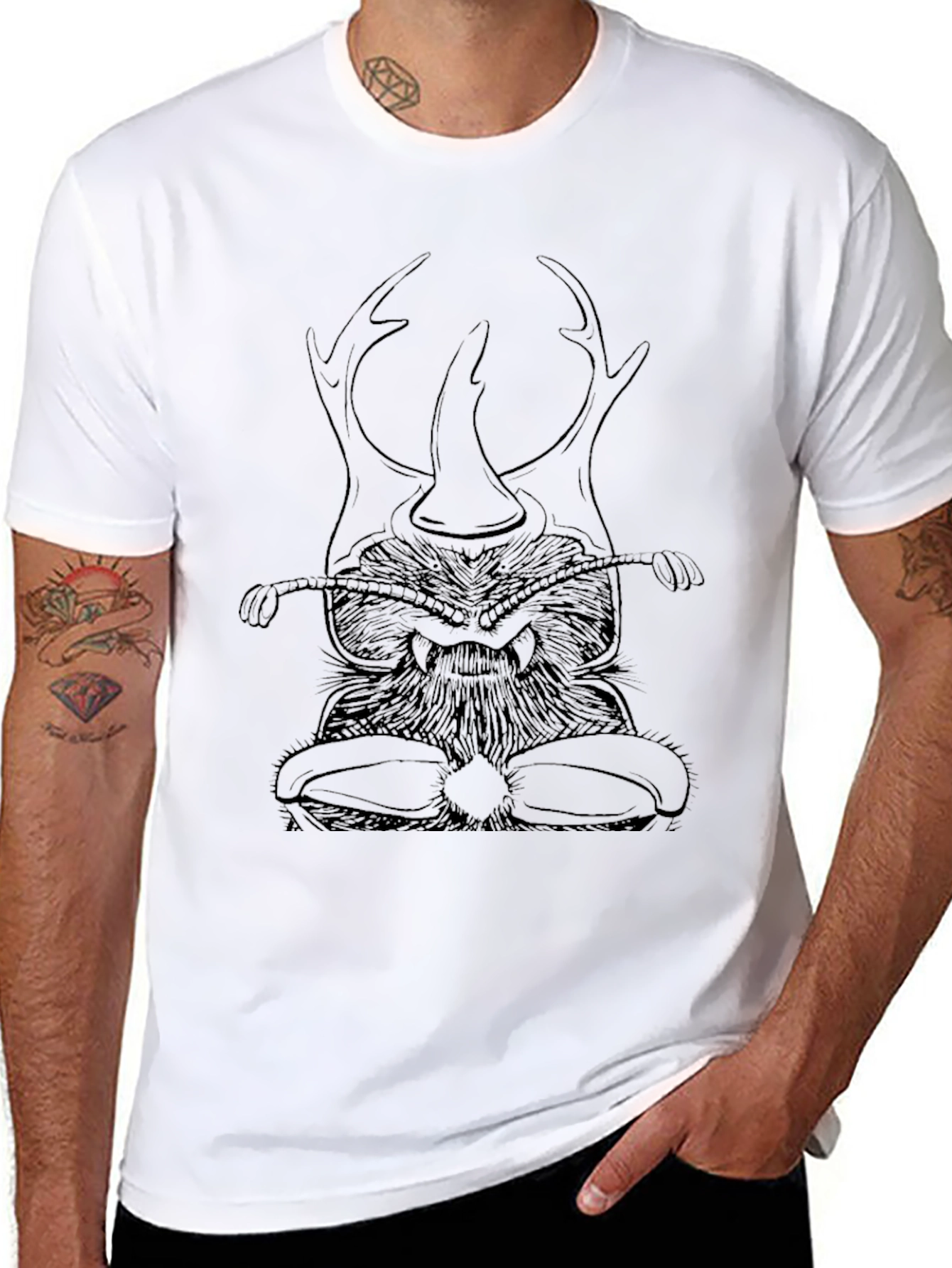 Mens Beetle Graphic T-Shirt