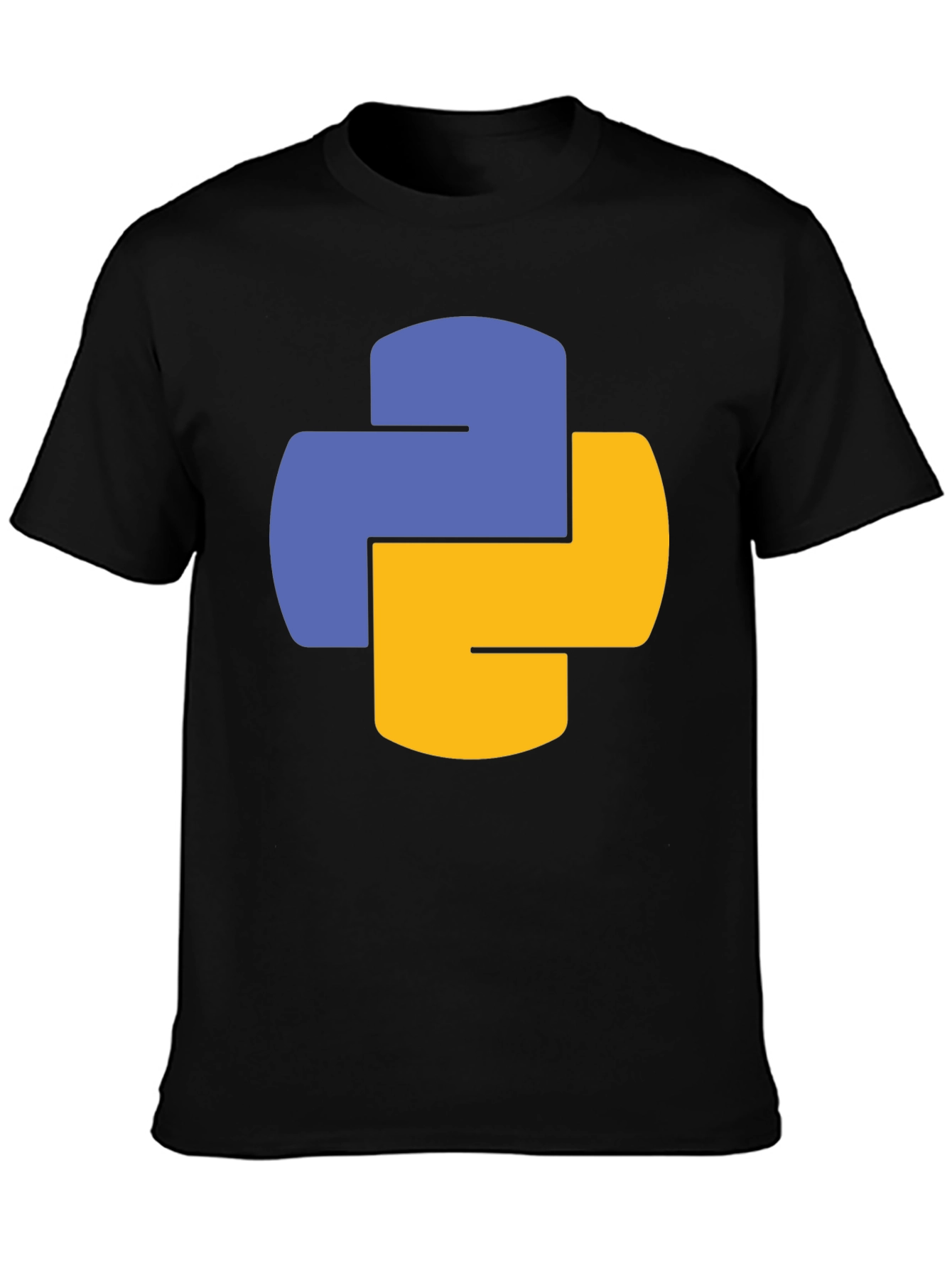 Python Logo Black T-Shirt - Coding Developer Tee
