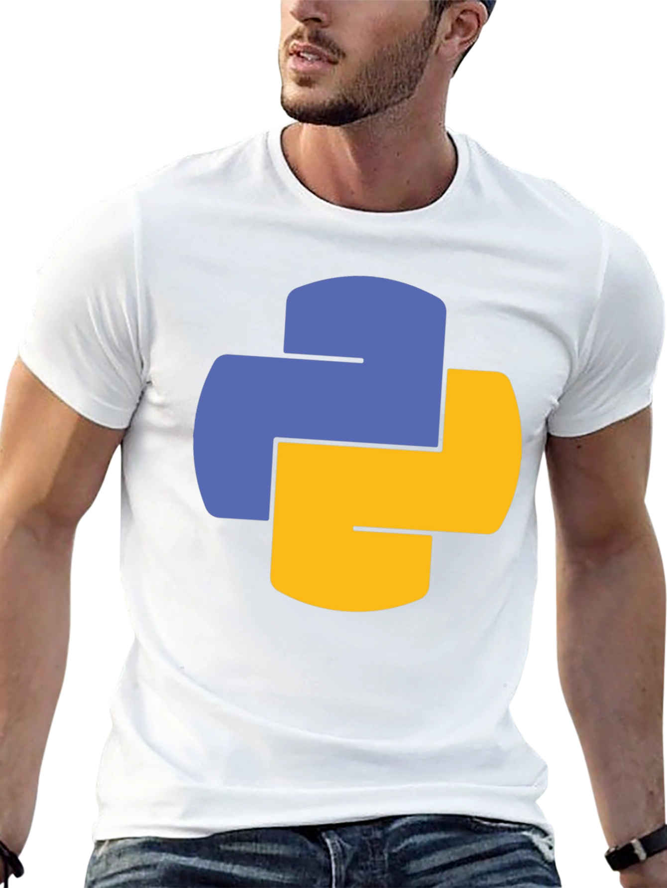 Python Logo Black T-Shirt - Coding Developer Tee
