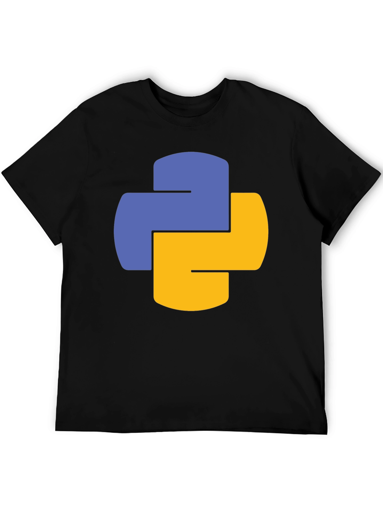 Python Logo Black T-Shirt - Coding Developer Tee