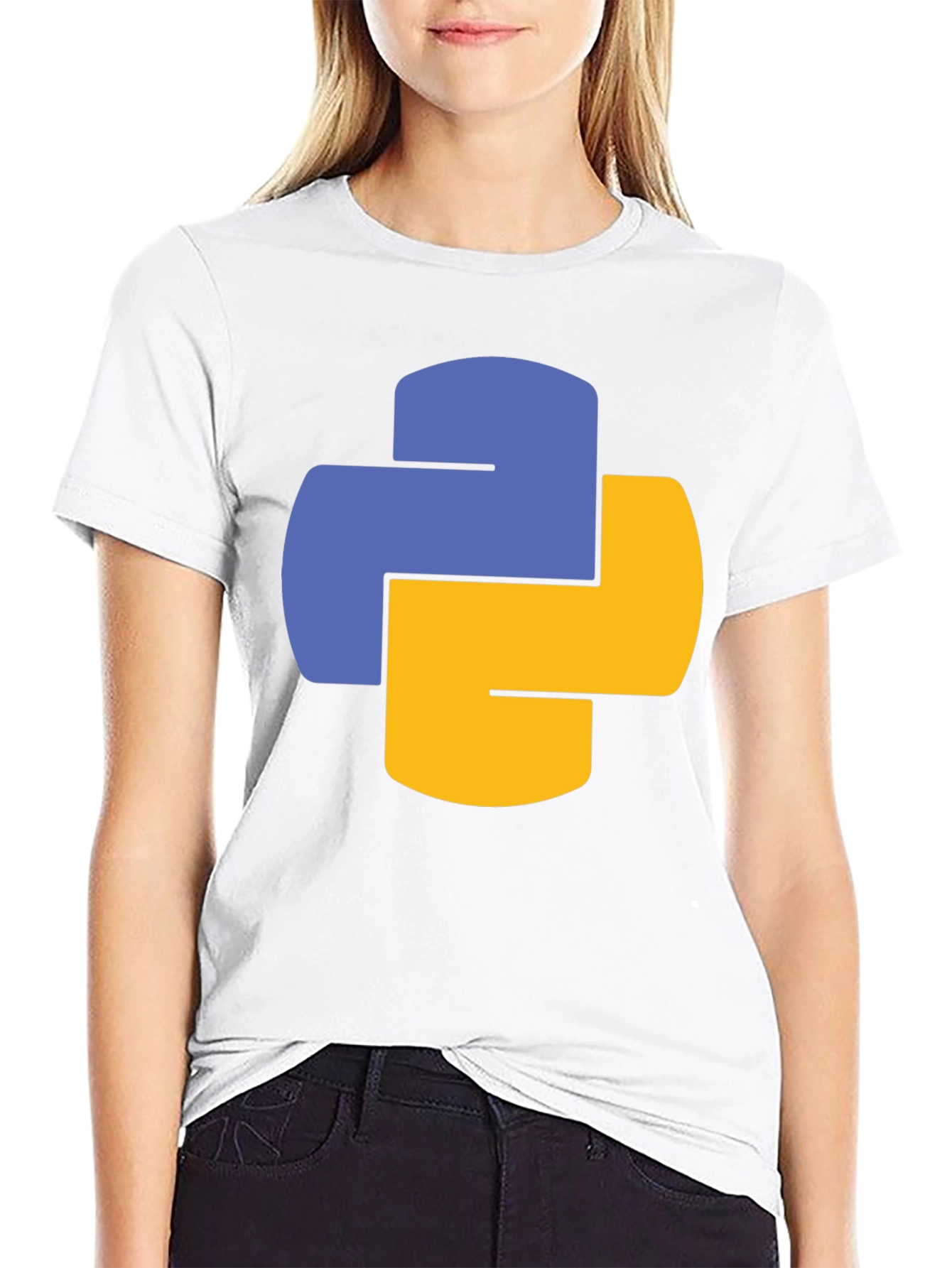 Python Logo Black T-Shirt - Coding Developer Tee