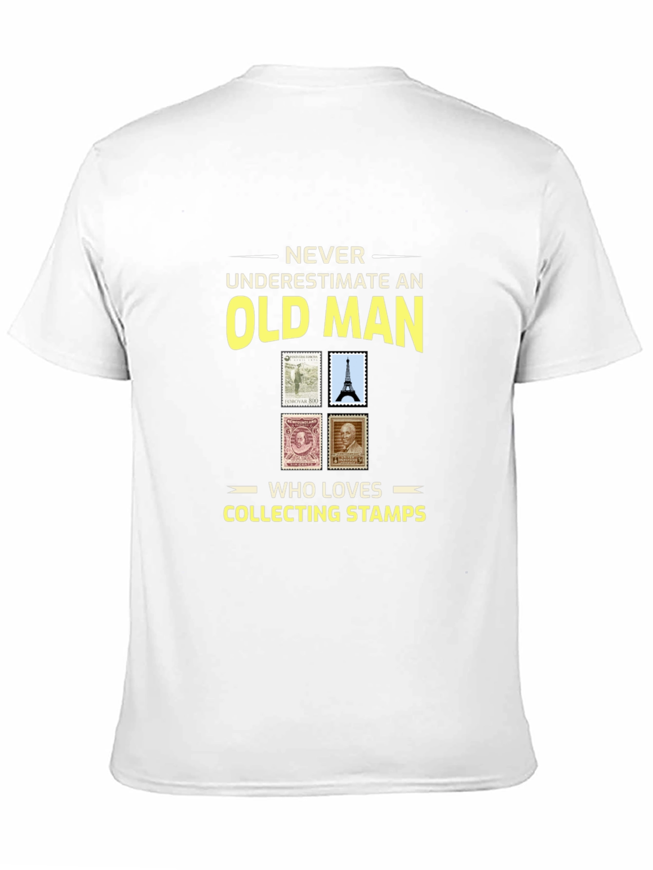 Old Man Stamp Collector T-Shirt