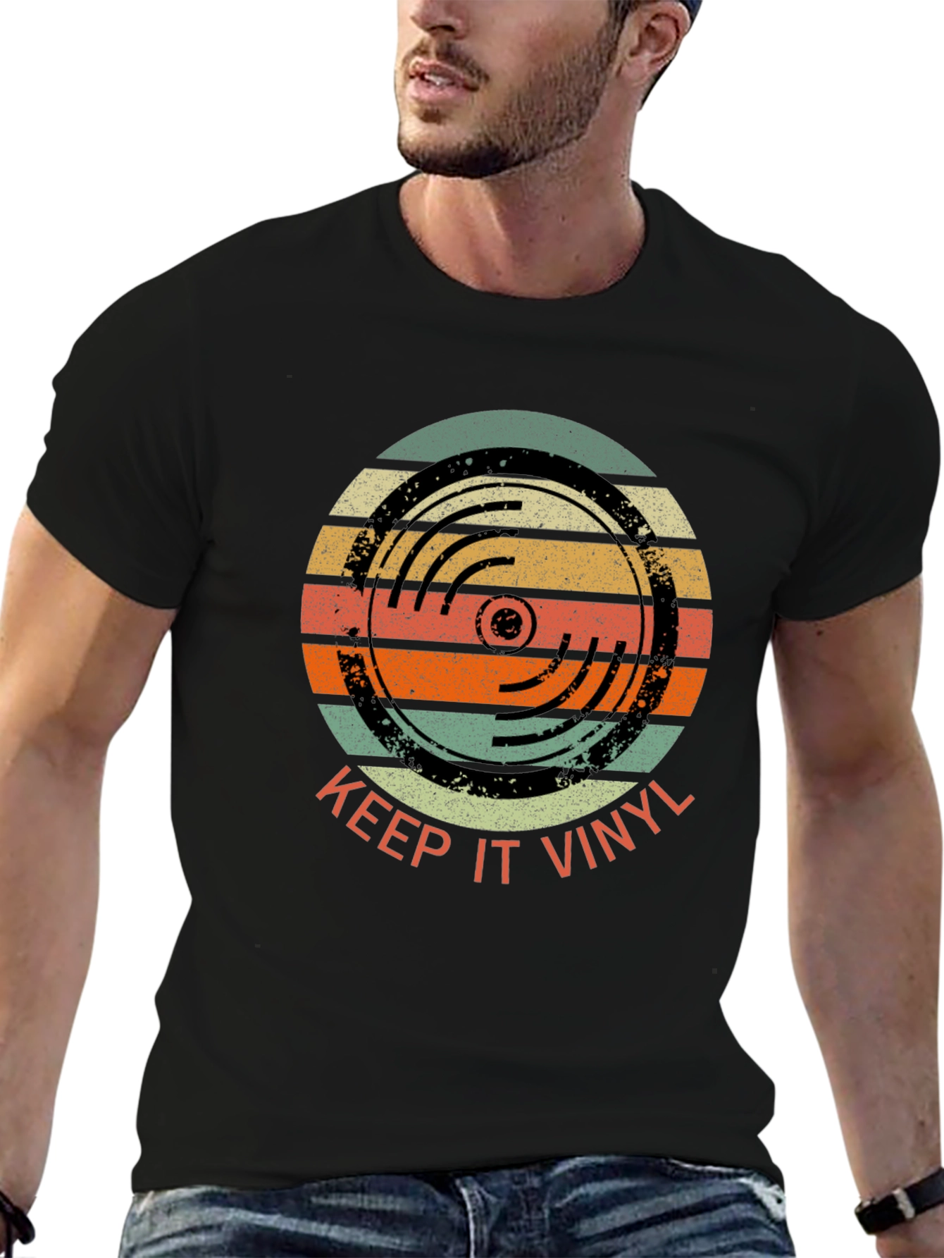 Keep It Vinyl Retro Graphic T-Shirt
