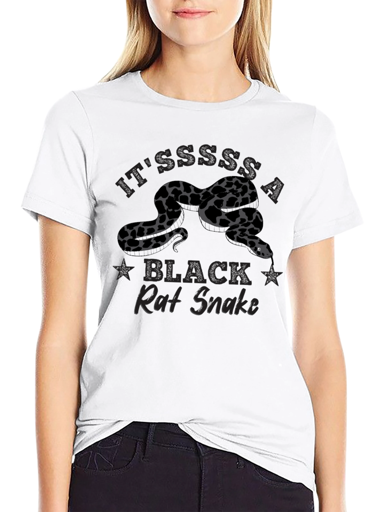 Black Rat Snake Graphic T-Shirt