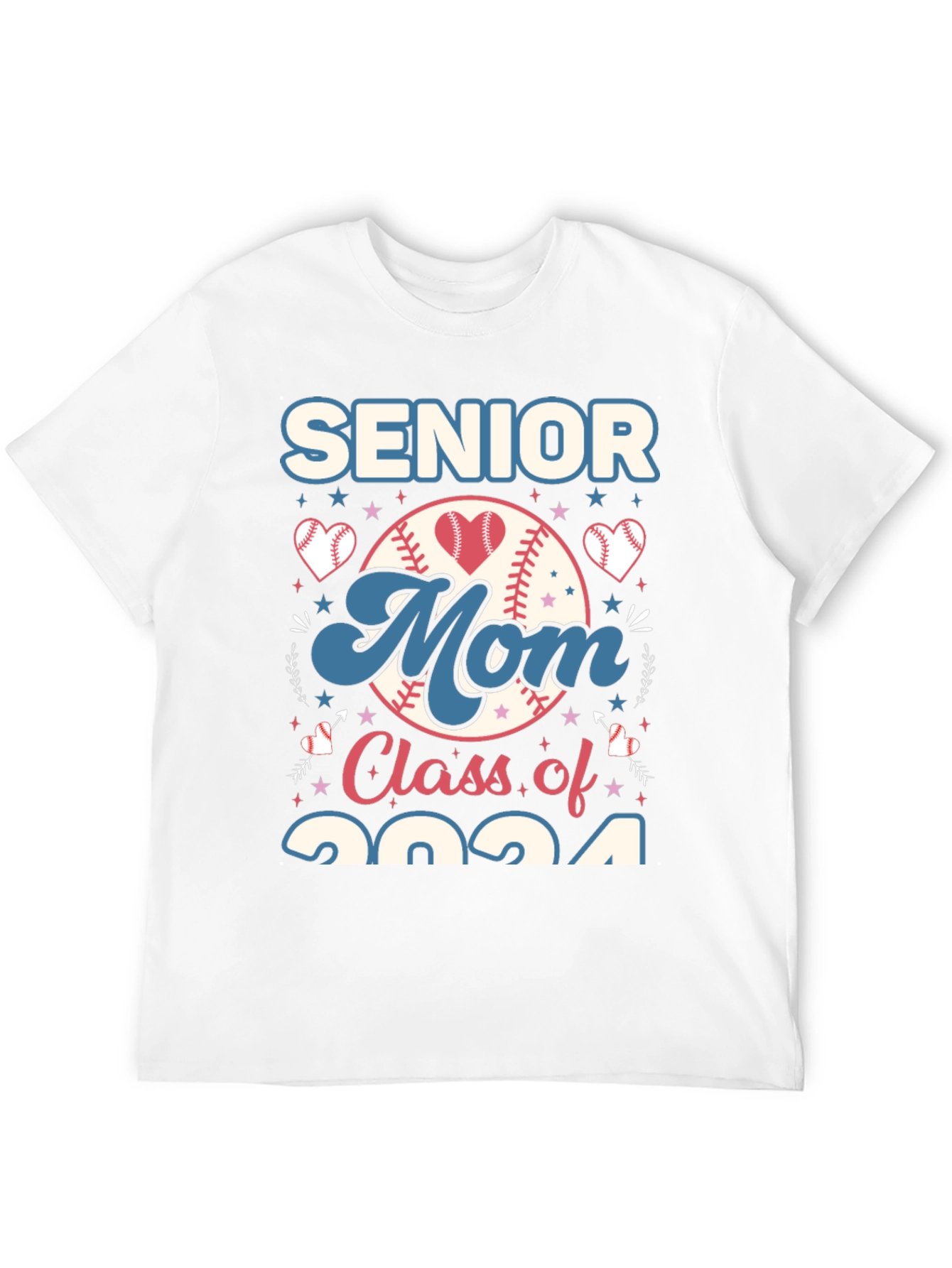 Senior Mom Baseball Class of 2024 T-Shirt