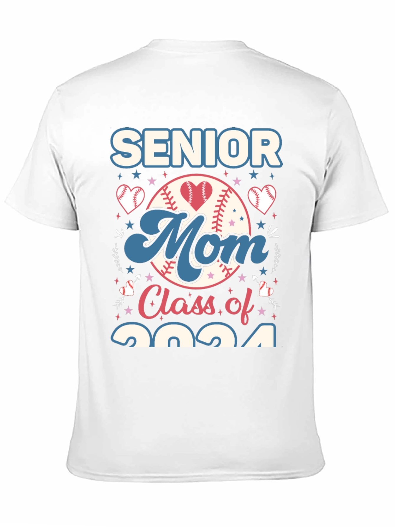 Senior Mom Baseball Class of 2024 T-Shirt