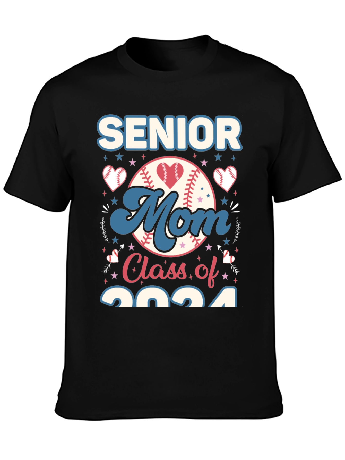 Senior Mom Baseball Class of 2024 T-Shirt