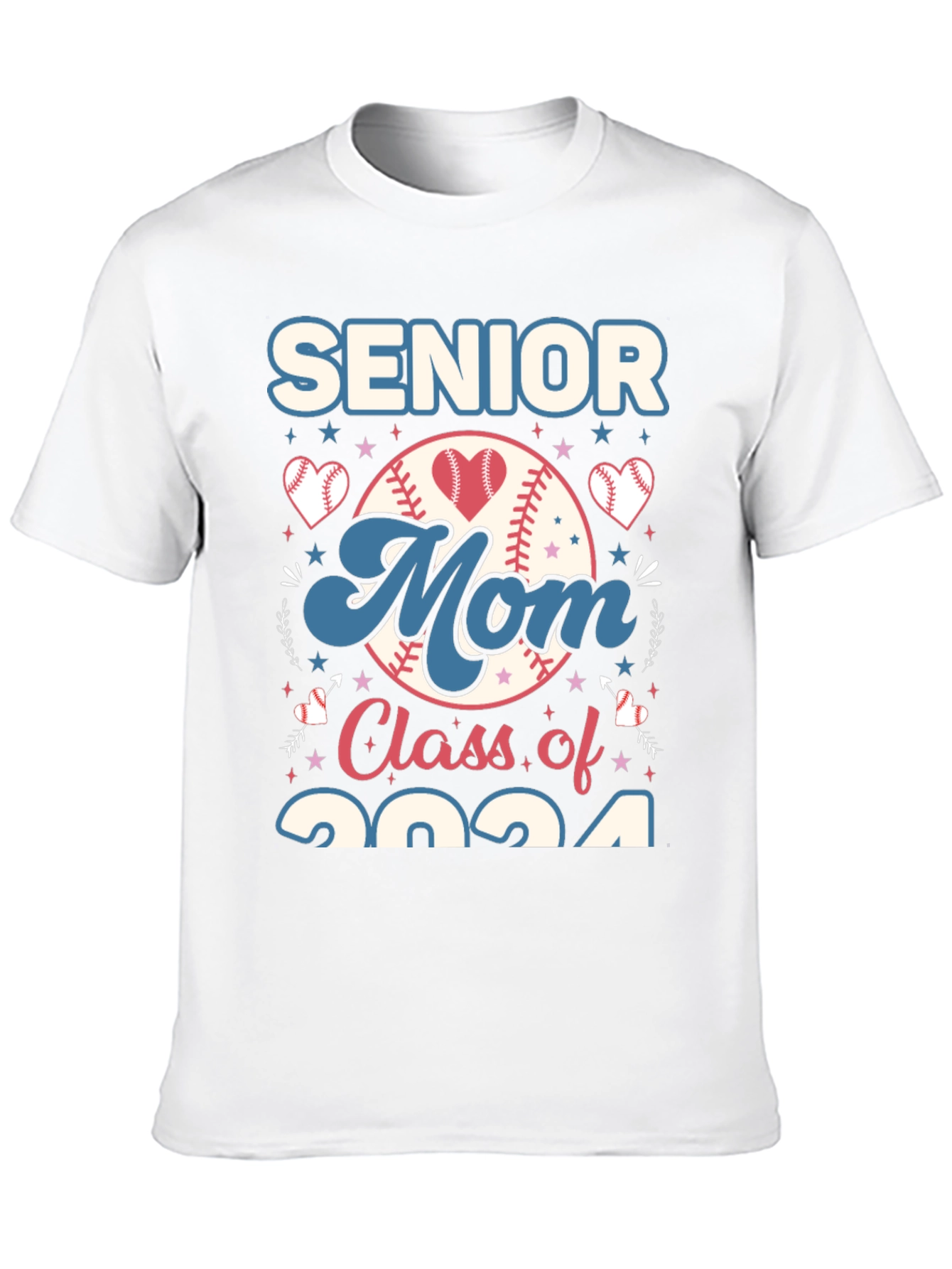 Senior Mom Baseball Class of 2024 T-Shirt