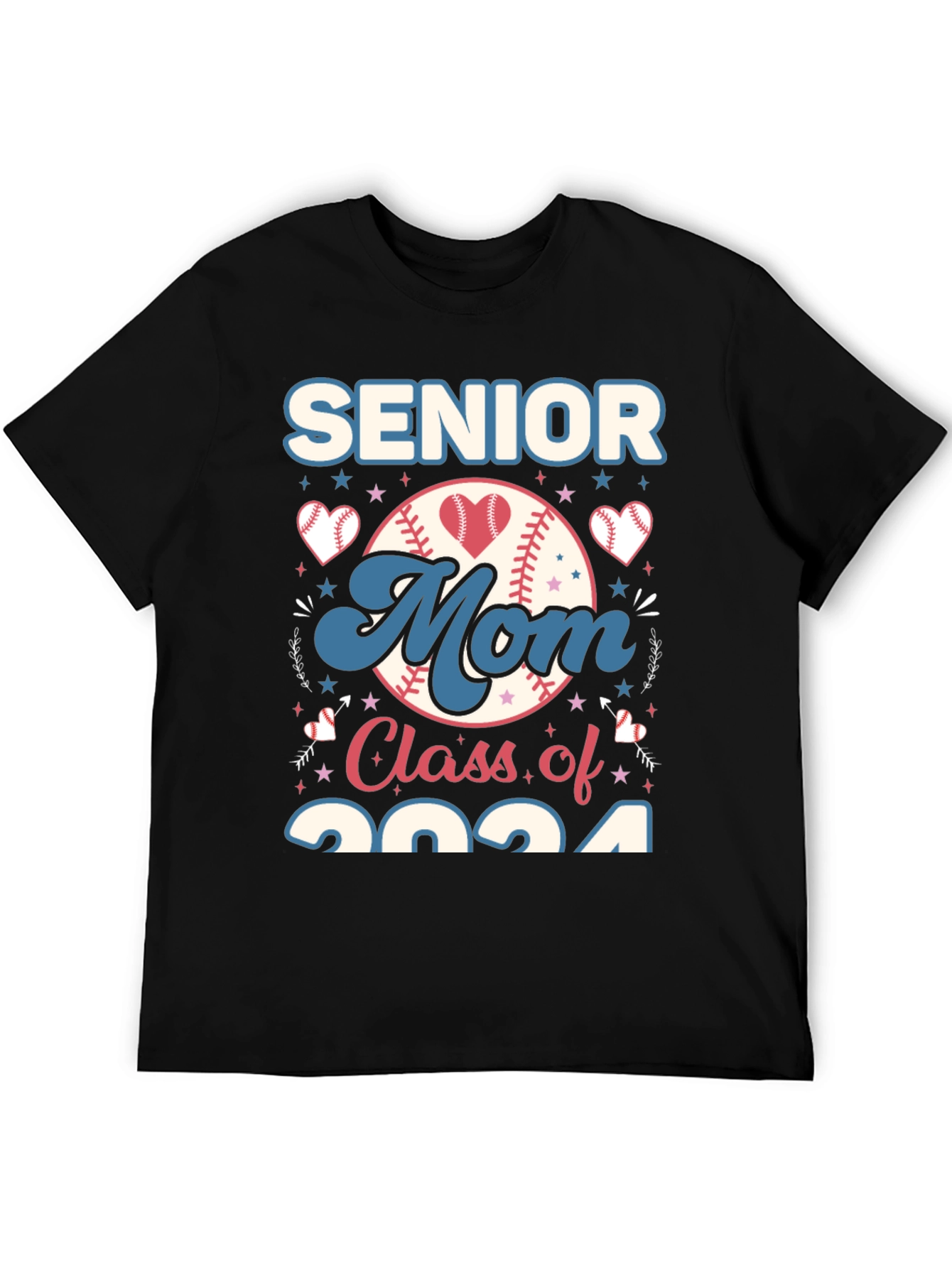 Senior Mom Baseball Class of 2024 T-Shirt