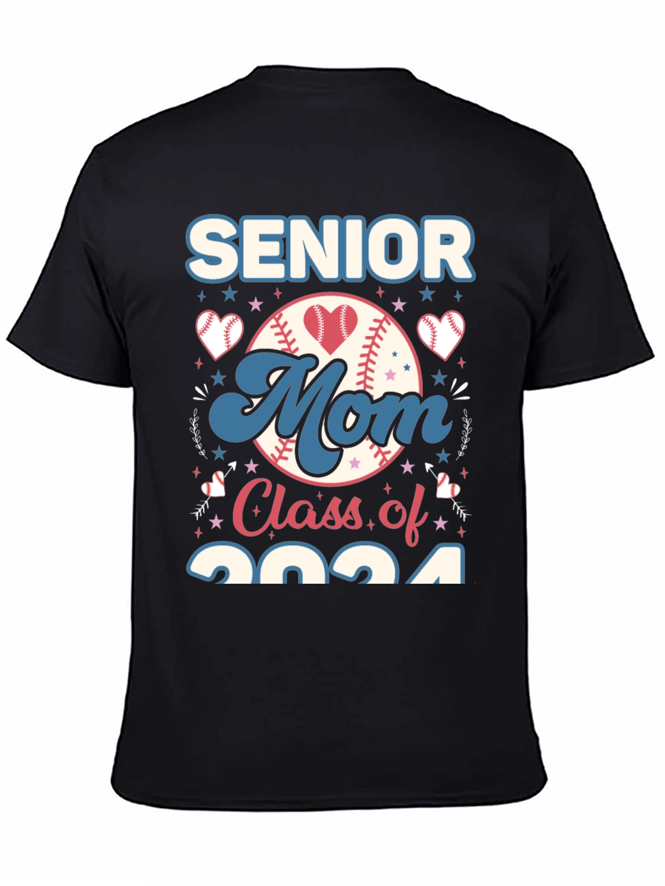 Senior Mom Baseball Class of 2024 T-Shirt