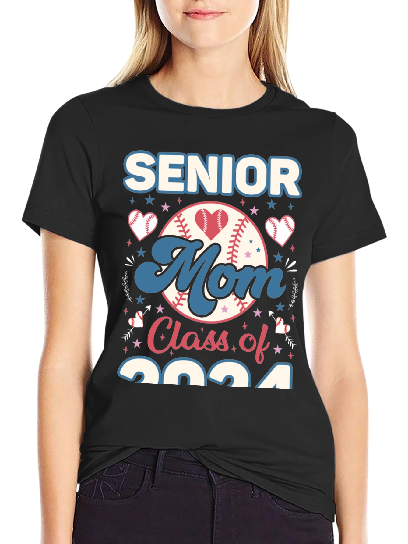 Senior Mom Baseball Class of 2024 T-Shirt