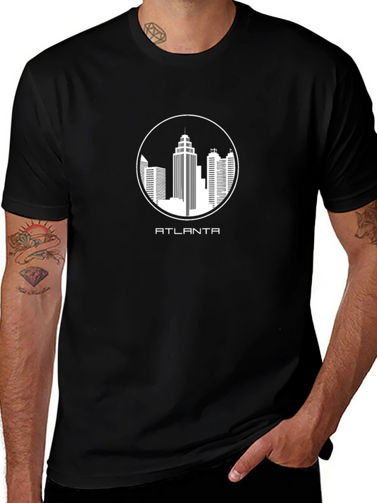 Atlanta Skyline Graphic T-Shirt - Black