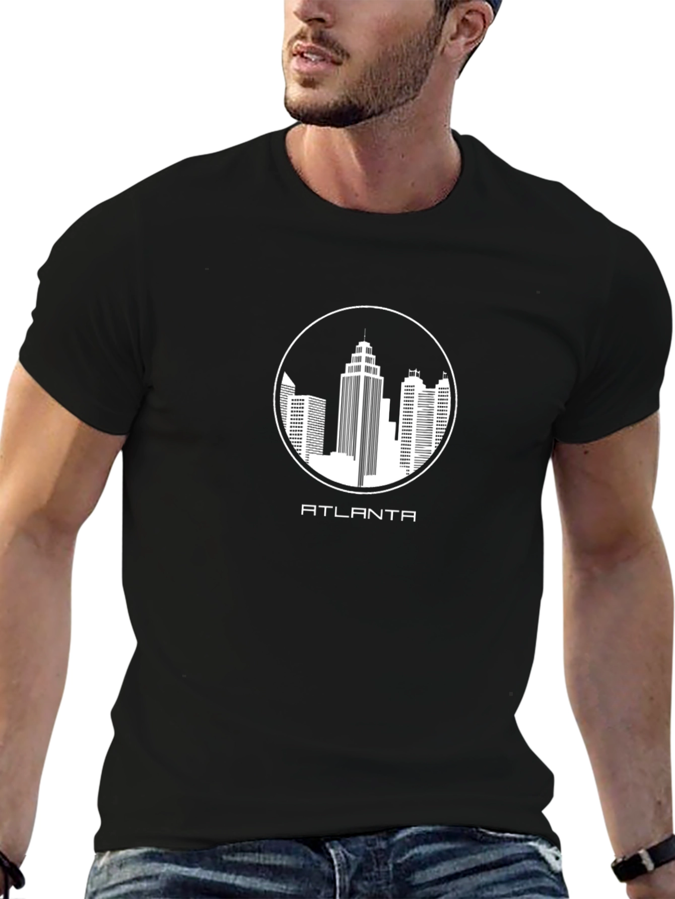 Atlanta Skyline Graphic T-Shirt - Black