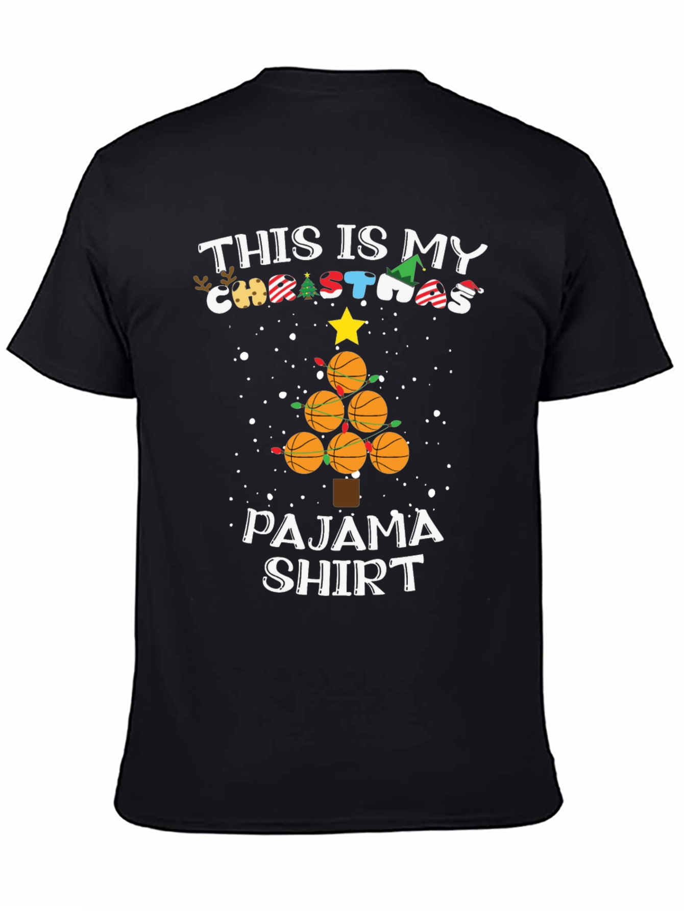 Basketball Christmas Pajama Shirt