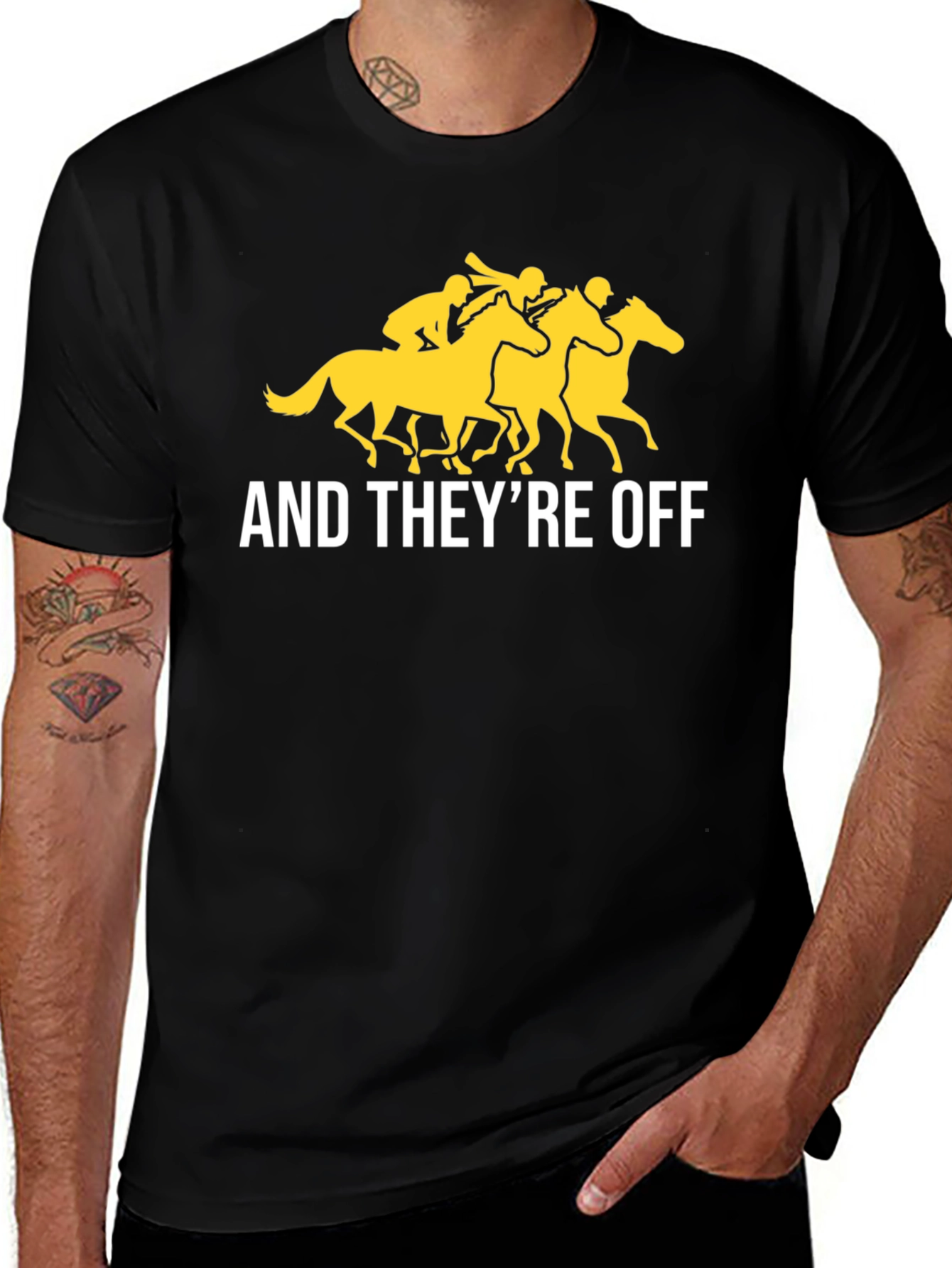 And Theyre Off T-Shirt - Horse Racing Tee