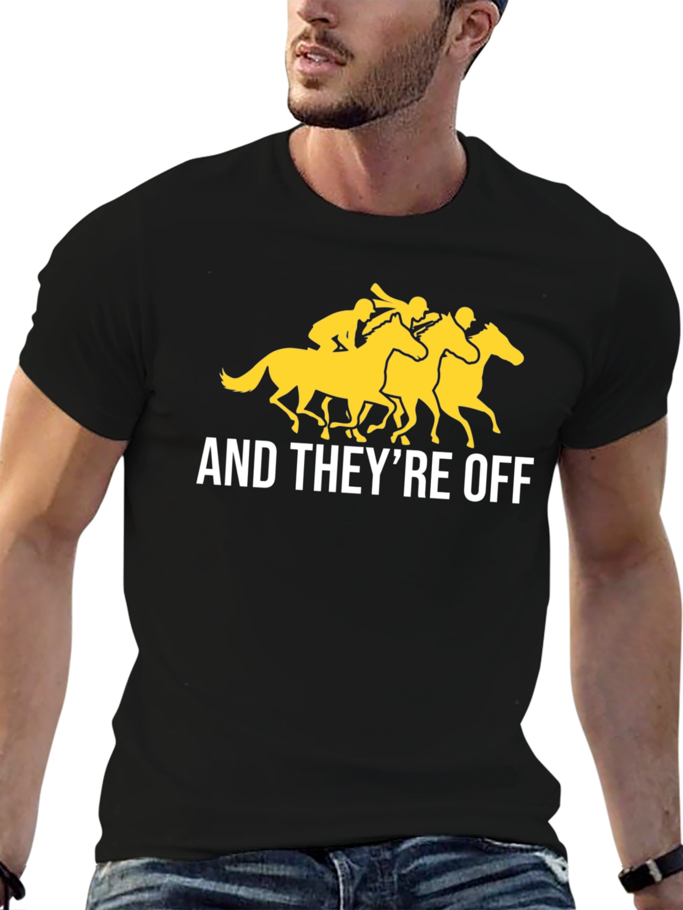 And Theyre Off T-Shirt - Horse Racing Tee
