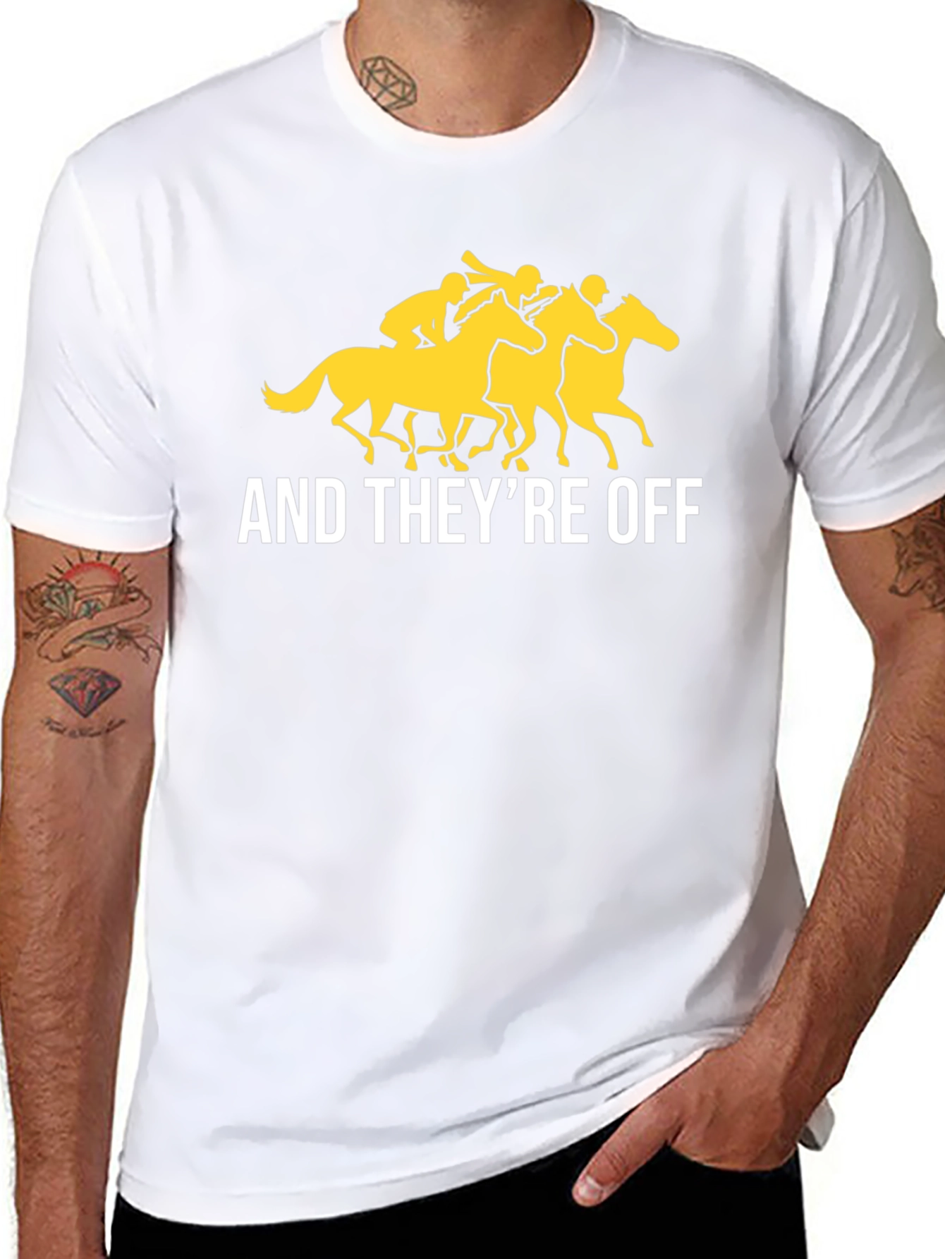 And Theyre Off T-Shirt - Horse Racing Tee