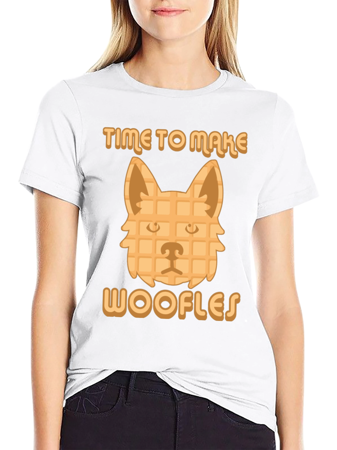 Time to Make Woofles Funny Dog Waffle T-Shirt