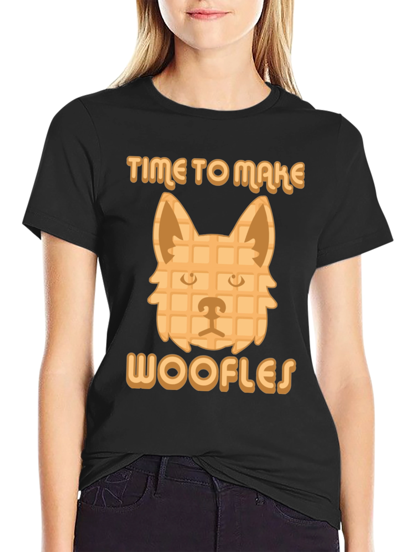 Time to Make Woofles Funny Dog Waffle T-Shirt