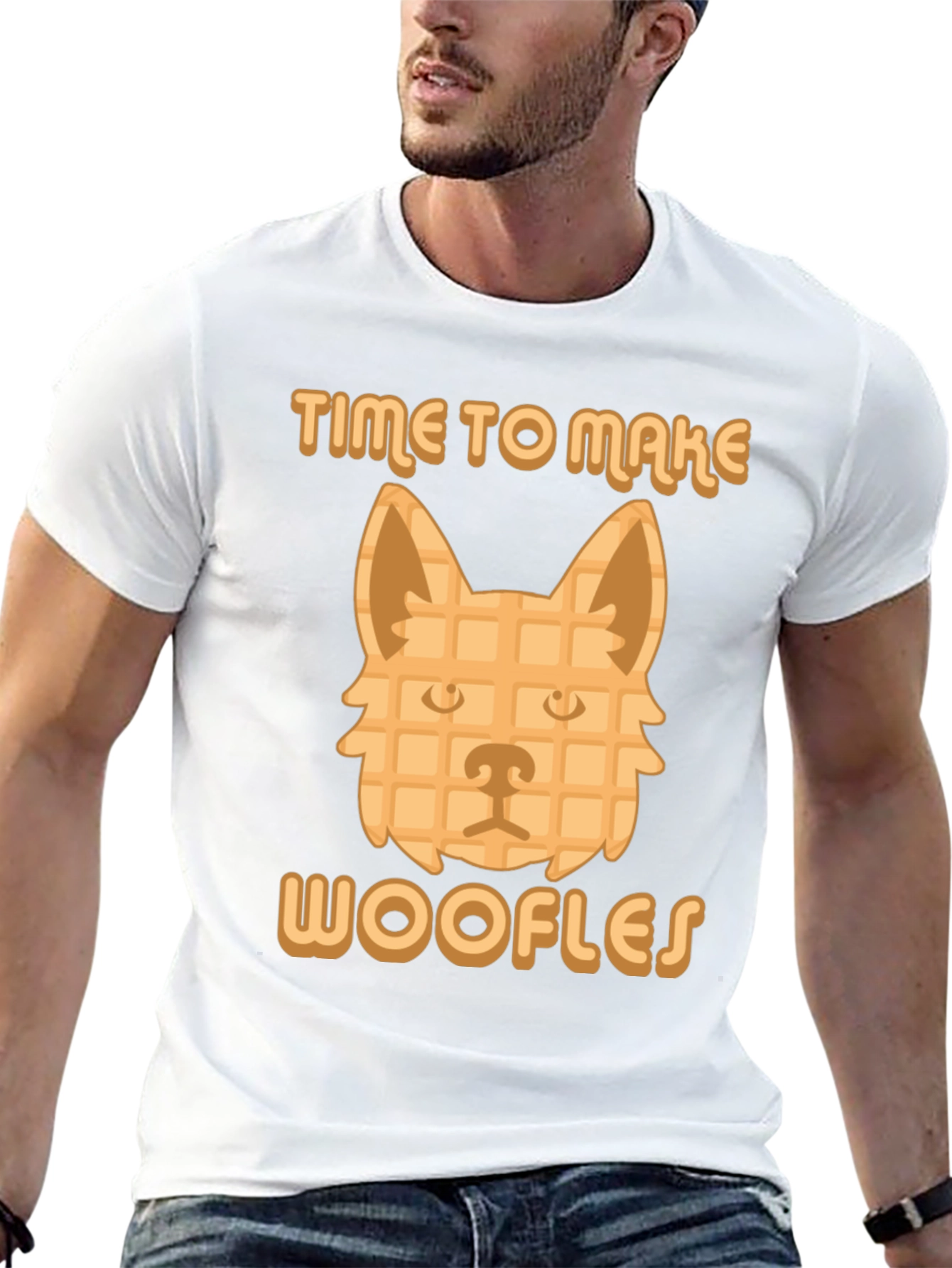 Time to Make Woofles Funny Dog Waffle T-Shirt