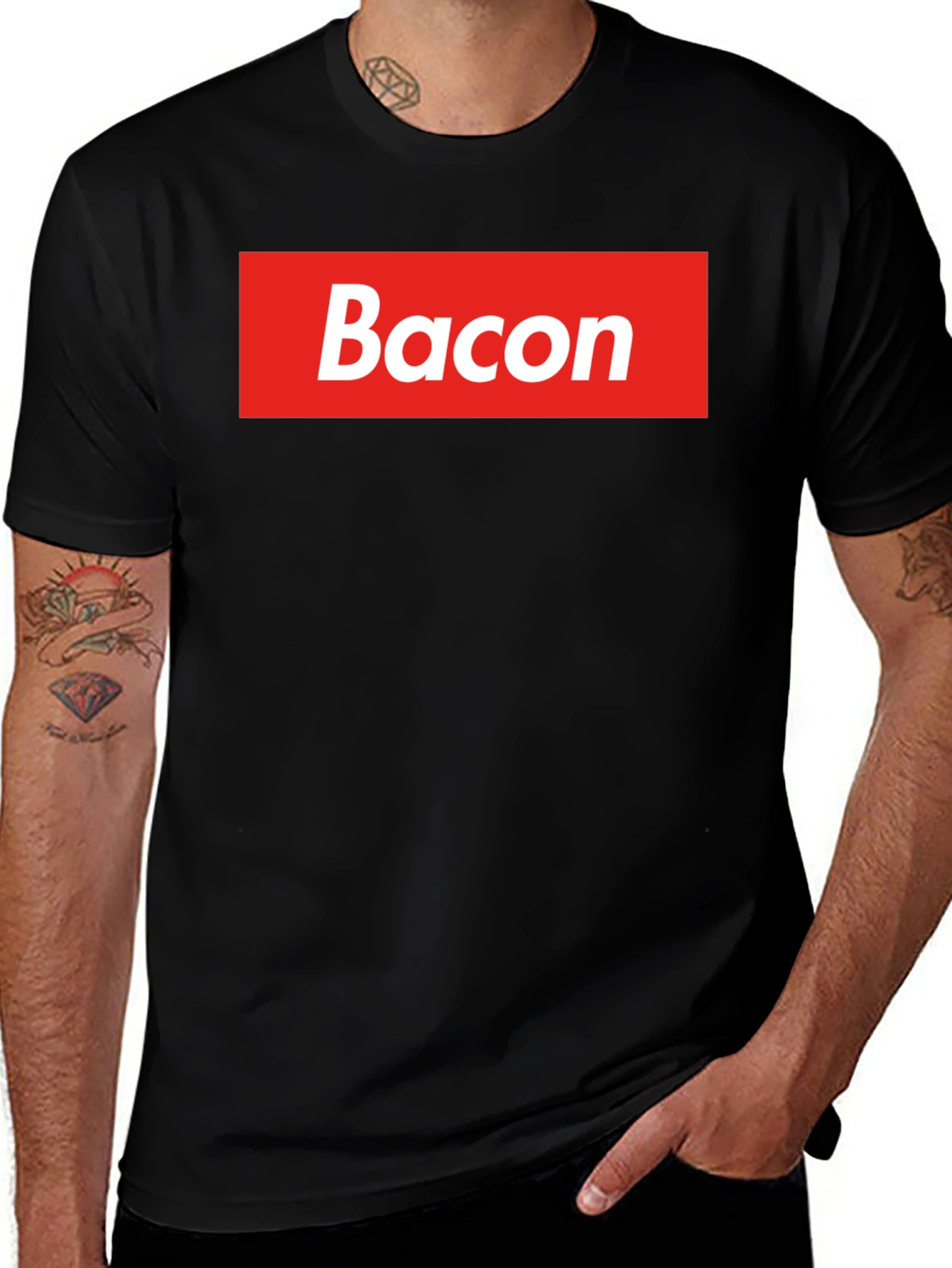 Bacon Logo T-Shirt - Supreme Style Funny Tee