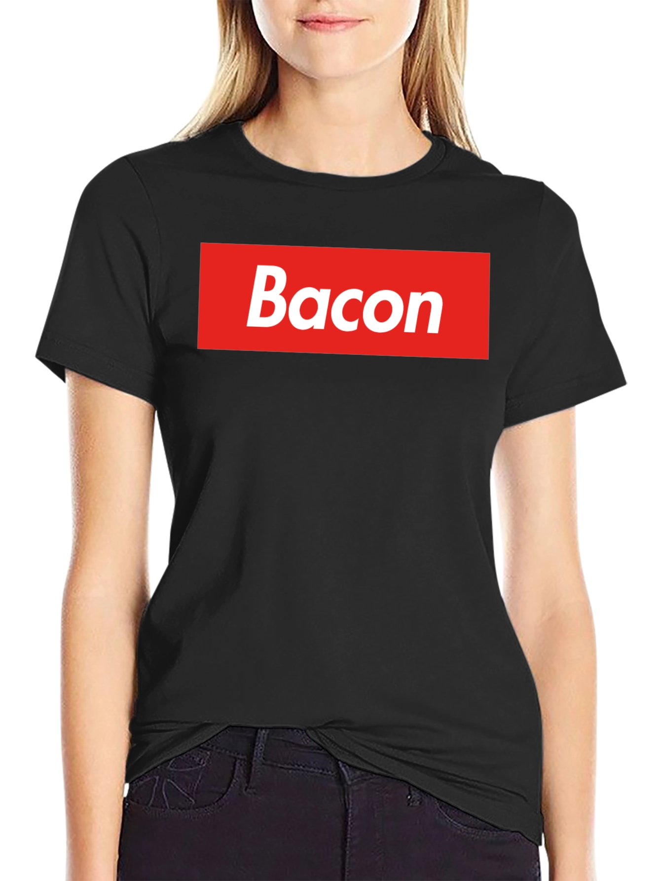 Bacon Logo T-Shirt - Supreme Style Funny Tee