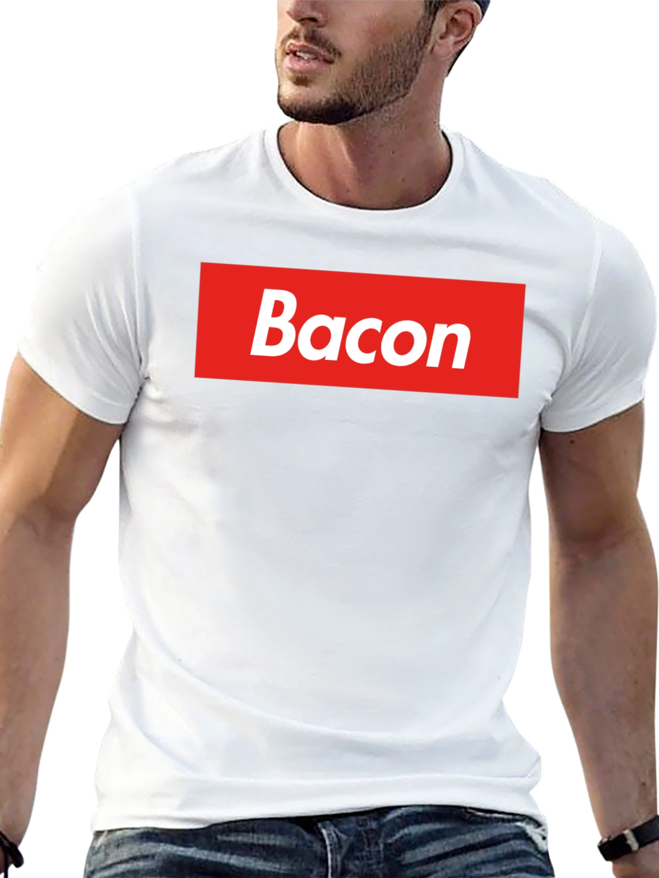 Bacon Logo T-Shirt - Supreme Style Funny Tee