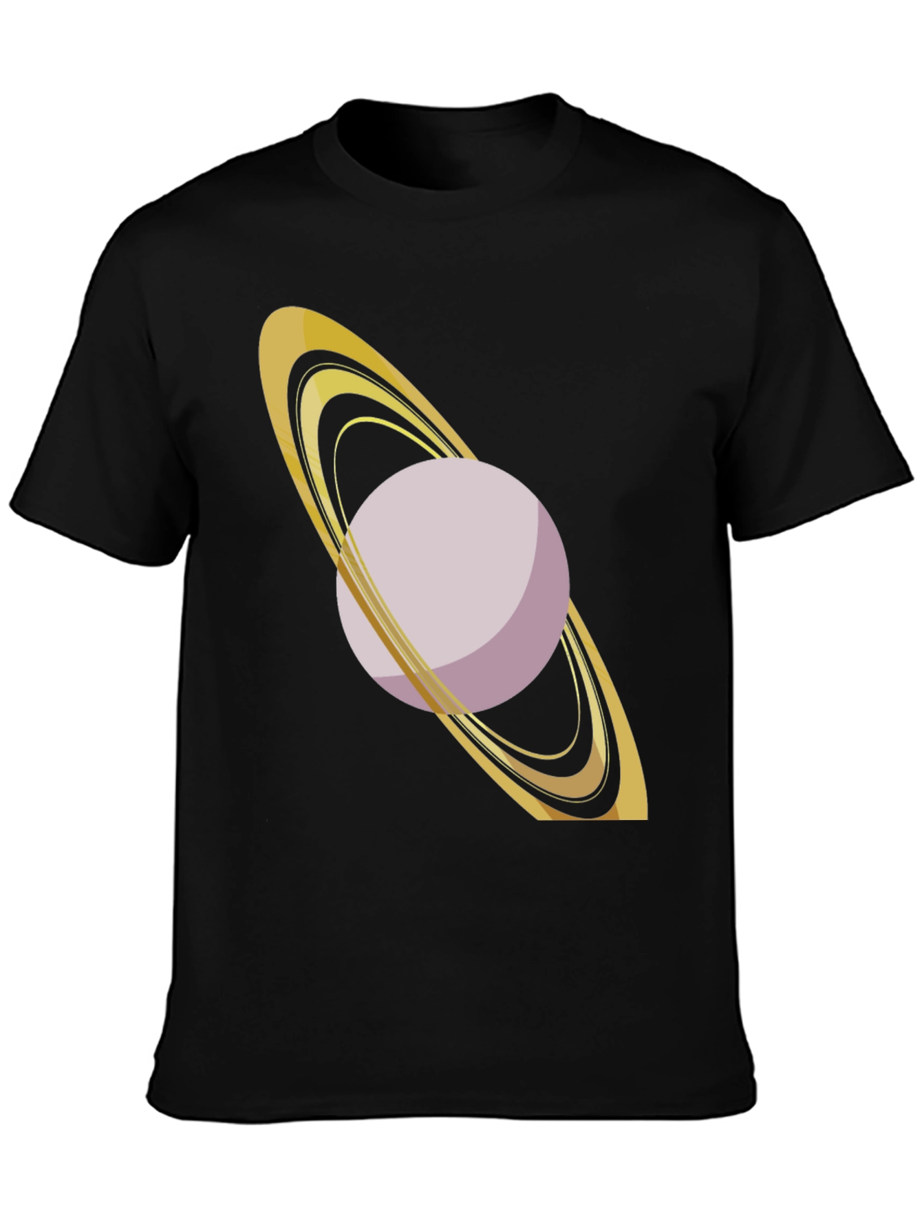 Saturn Graphic Tee - Black Cotton Blend