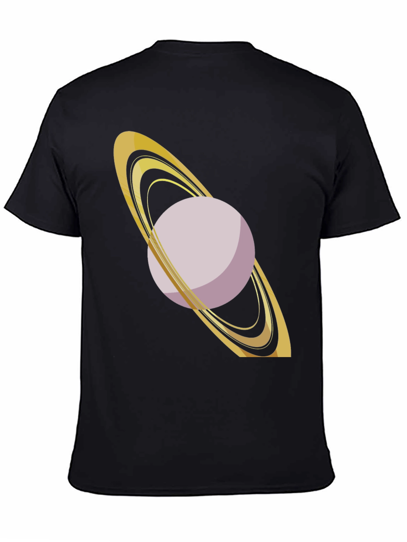 Saturn Graphic Tee - Black Cotton Blend