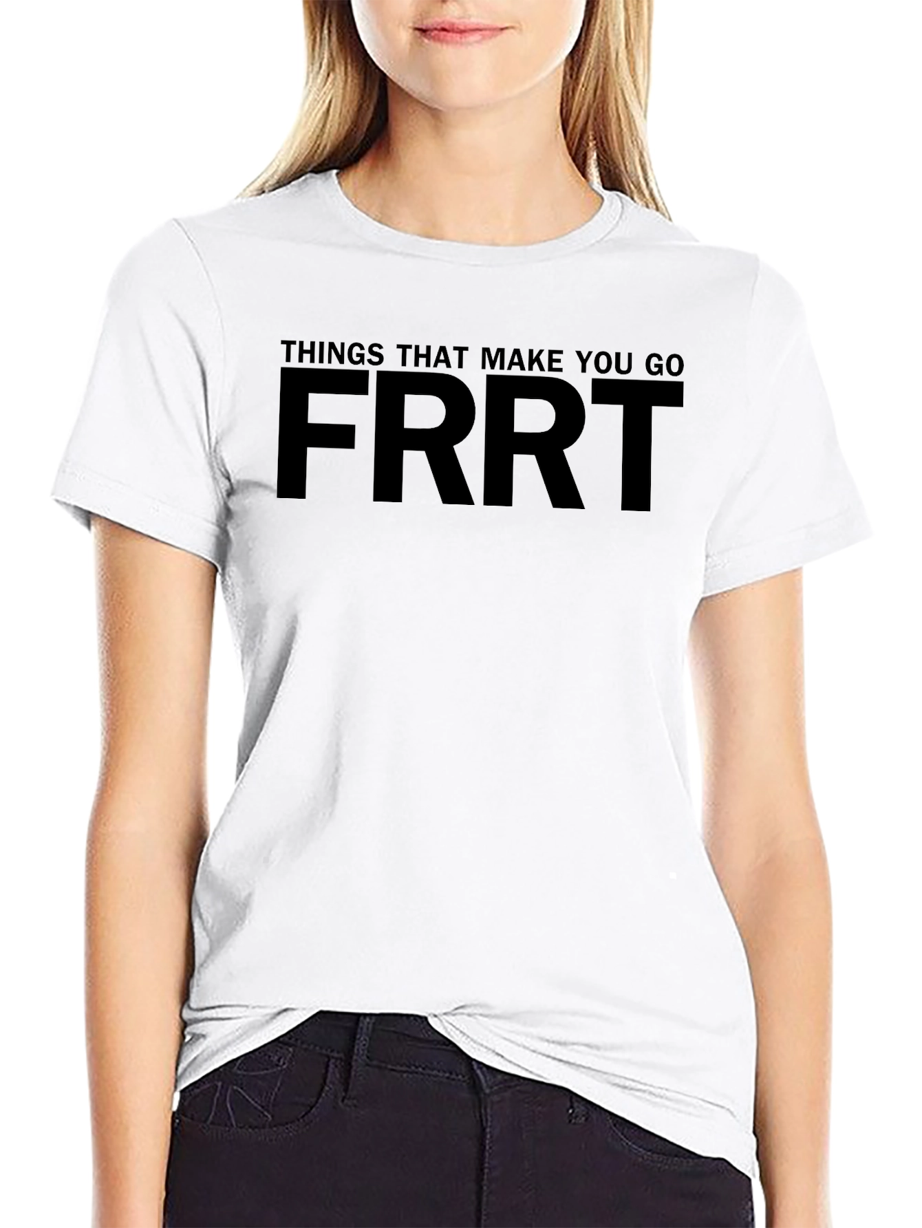 FRRT Graphic Tee - Humorous Black Cotton T-Shirt