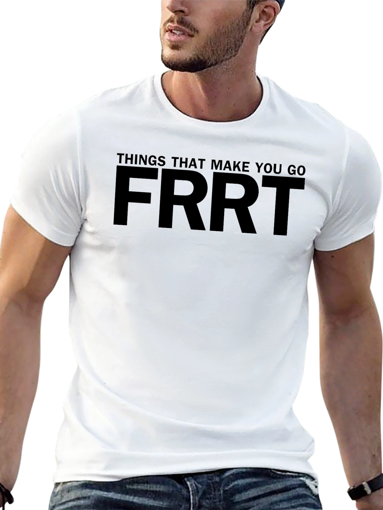 FRRT Graphic Tee - Humorous Black Cotton T-Shirt