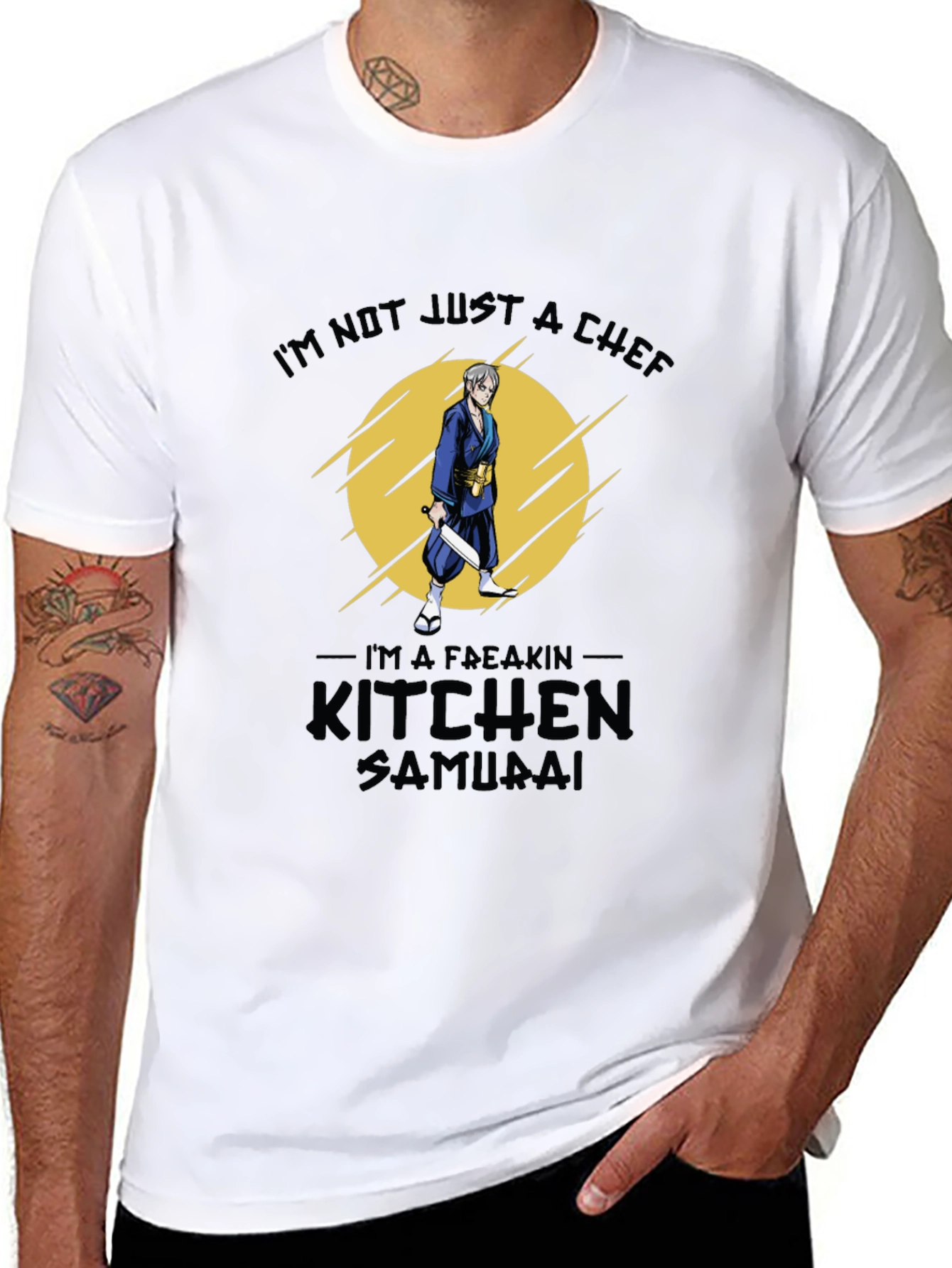 Kitchen Samurai Graphic T-Shirt - Chef Humor Tee