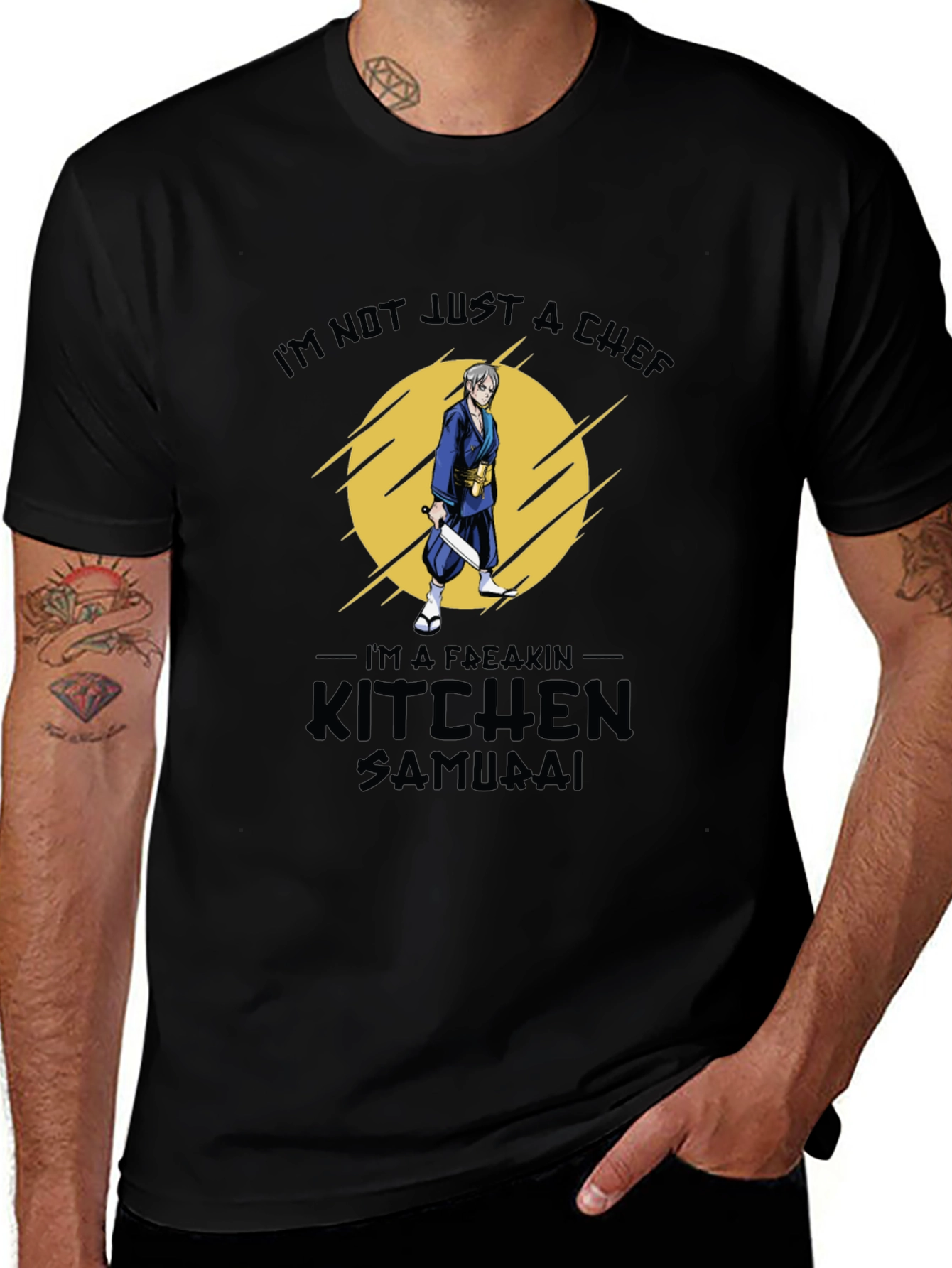 Kitchen Samurai Graphic T-Shirt - Chef Humor Tee