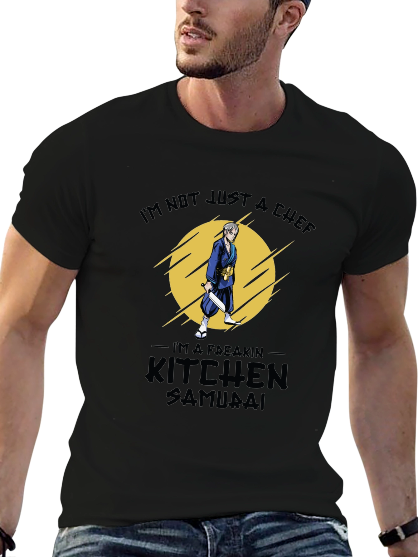 Kitchen Samurai Graphic T-Shirt - Chef Humor Tee
