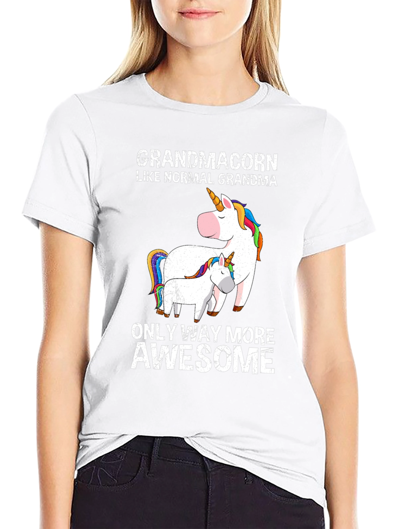 Grandmacorn Unicorn Graphic T-Shirt