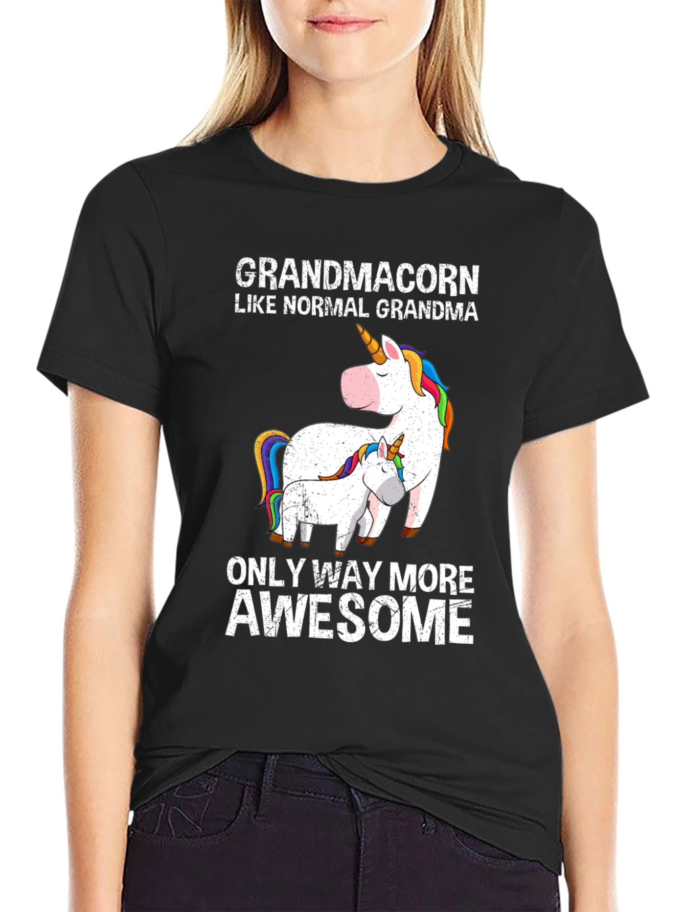 Grandmacorn Unicorn Graphic T-Shirt