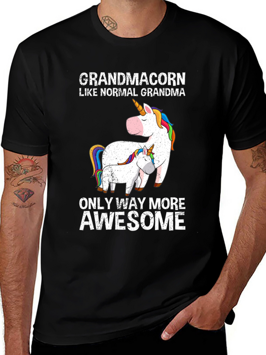 Grandmacorn Unicorn Graphic T-Shirt