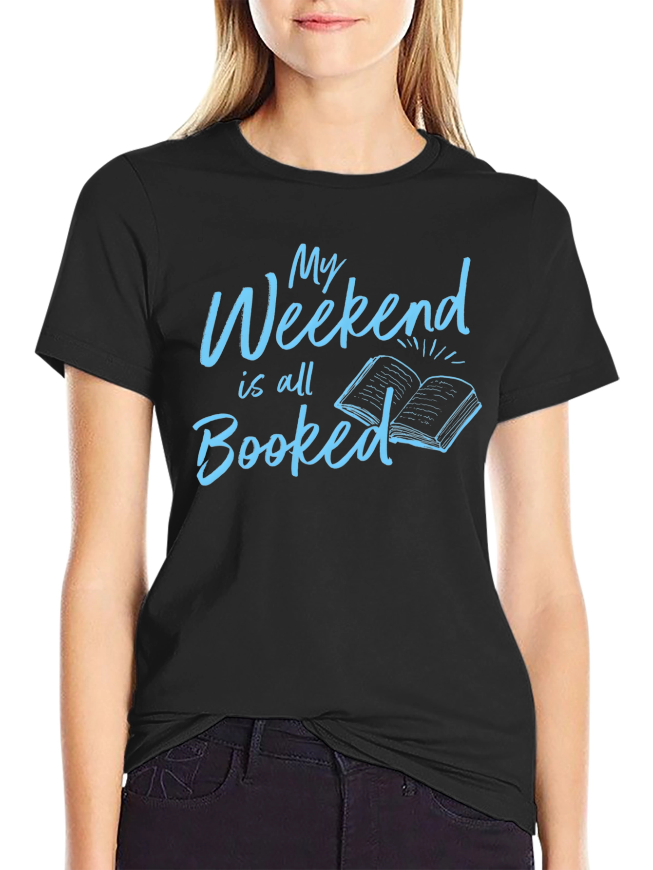 Booked Weekend Black T-Shirt