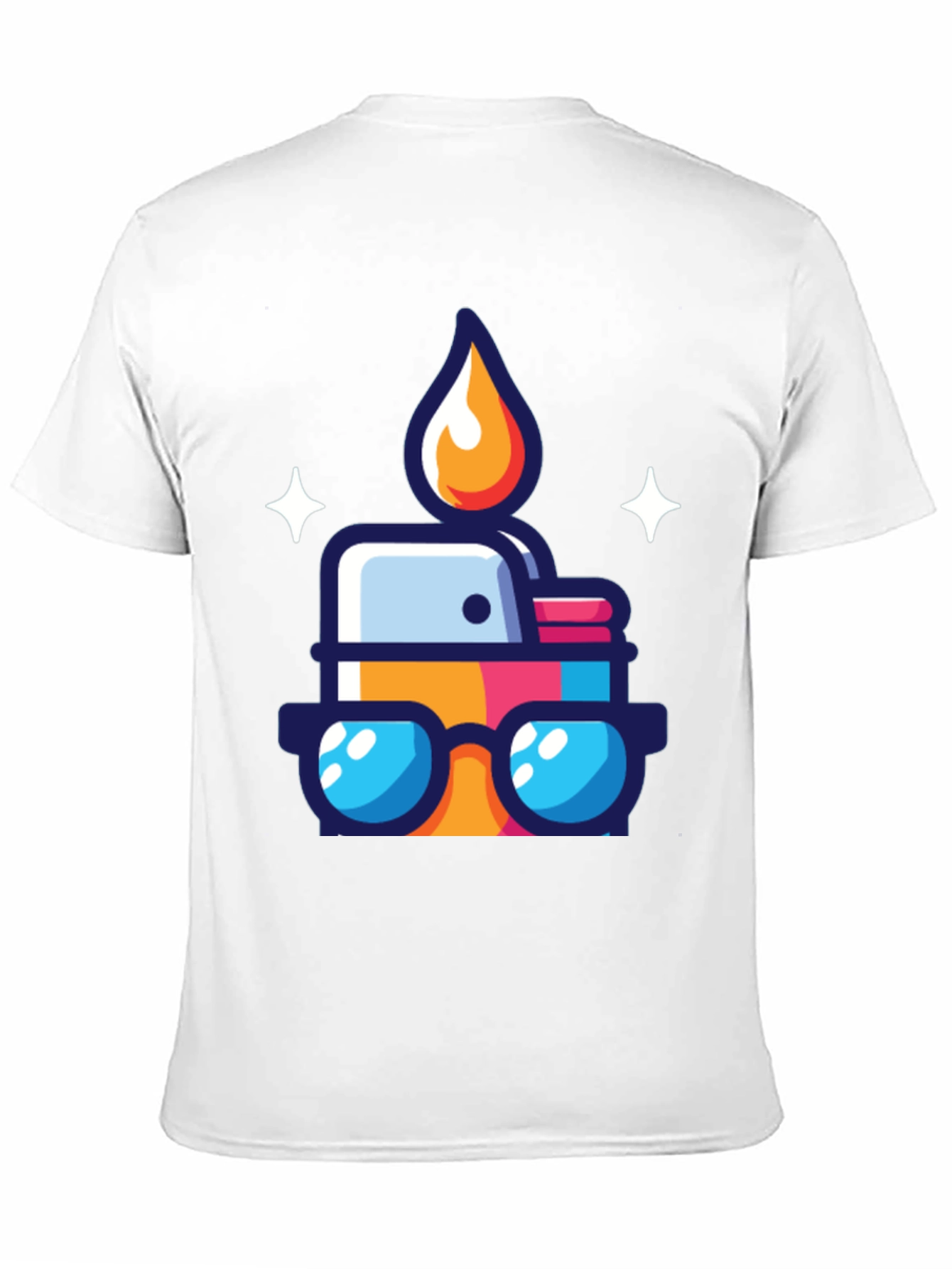 Cool Cartoon Lighter Graphic Tee - Black